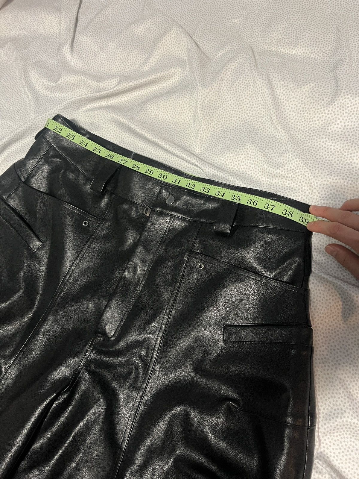 Other Opium Vegan Leather Cargo Shorts with Detachable Fur Size US 39 - 2 Thumbnail