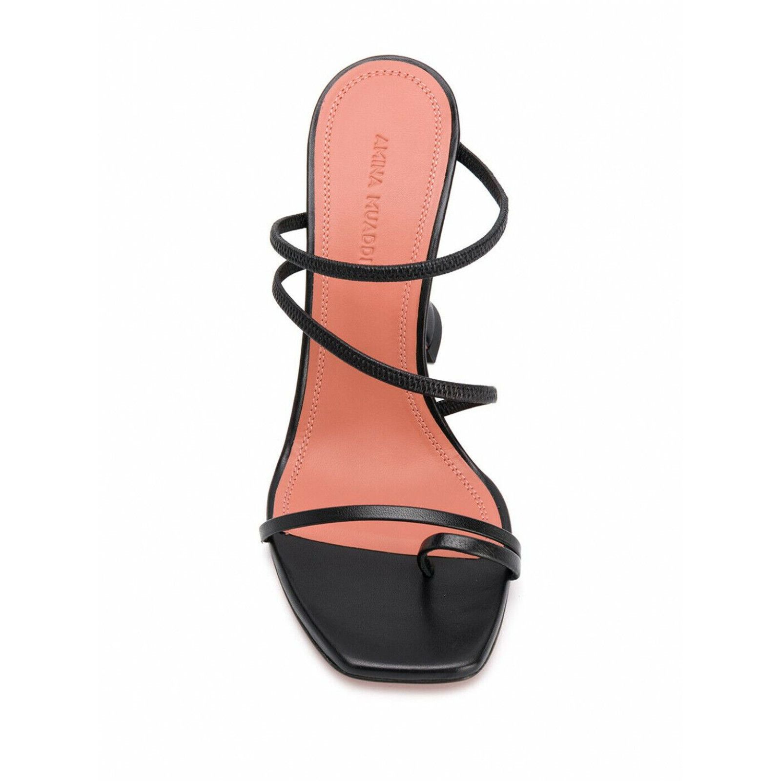 Amina Muaddi Naima Leather Backless Mule Strappy Sandal Heel Pump 42 Size US 12 / IT 42 - 6 Thumbnail