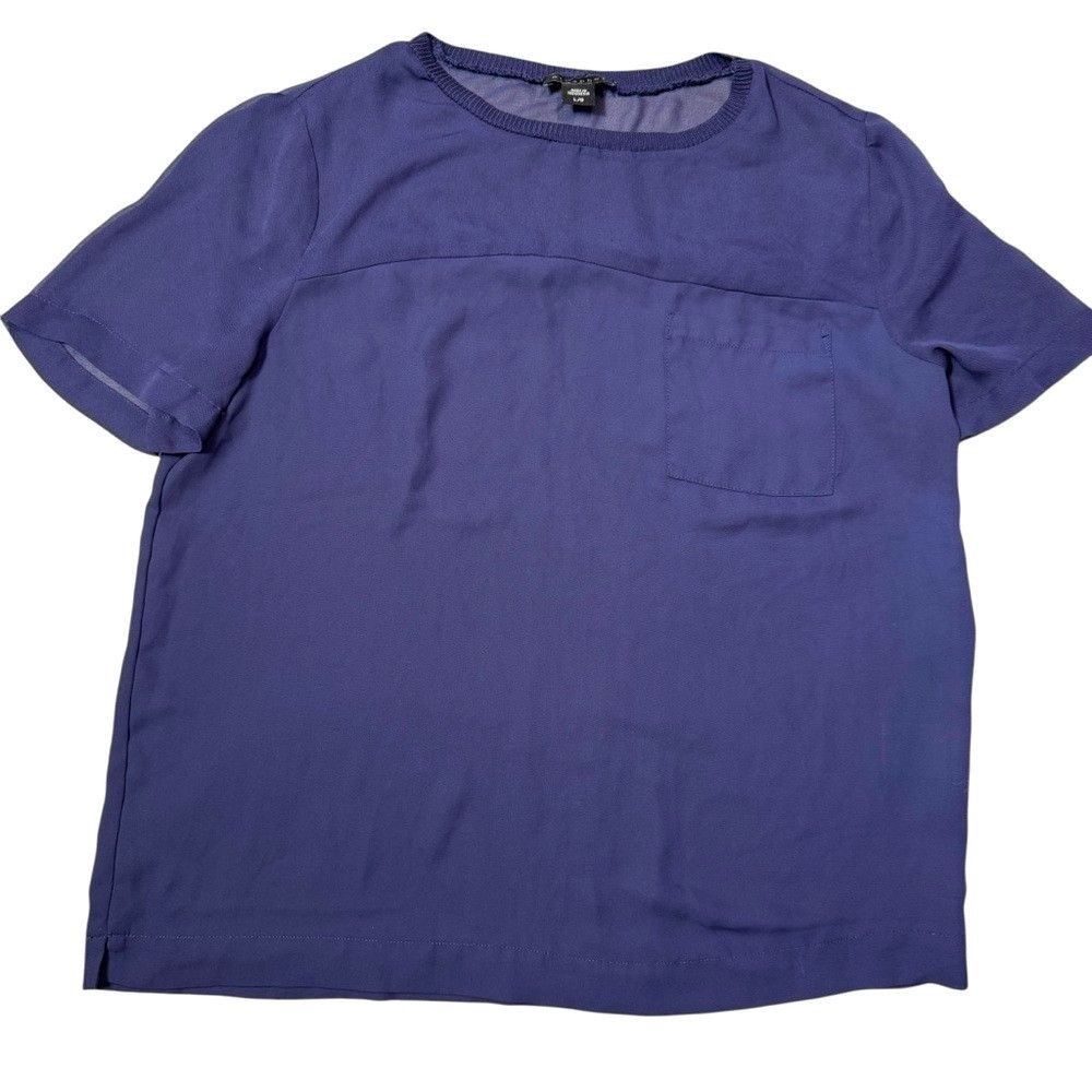 Other Metaphor Mix Media Short Sleeve Blue Top Size L Size L / US 10 / IT 46 - 5 Thumbnail