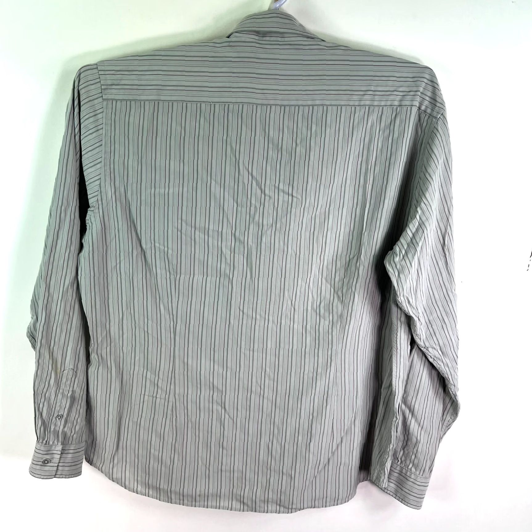 Ted Baker Ted Baker Striped Button-Up Shirt Mens Size 6 2XL Gray Long Sleeve Collared Classic Ted Baker Shirt Size US S / EU 44-46 / 1 - 6 Thumbnail