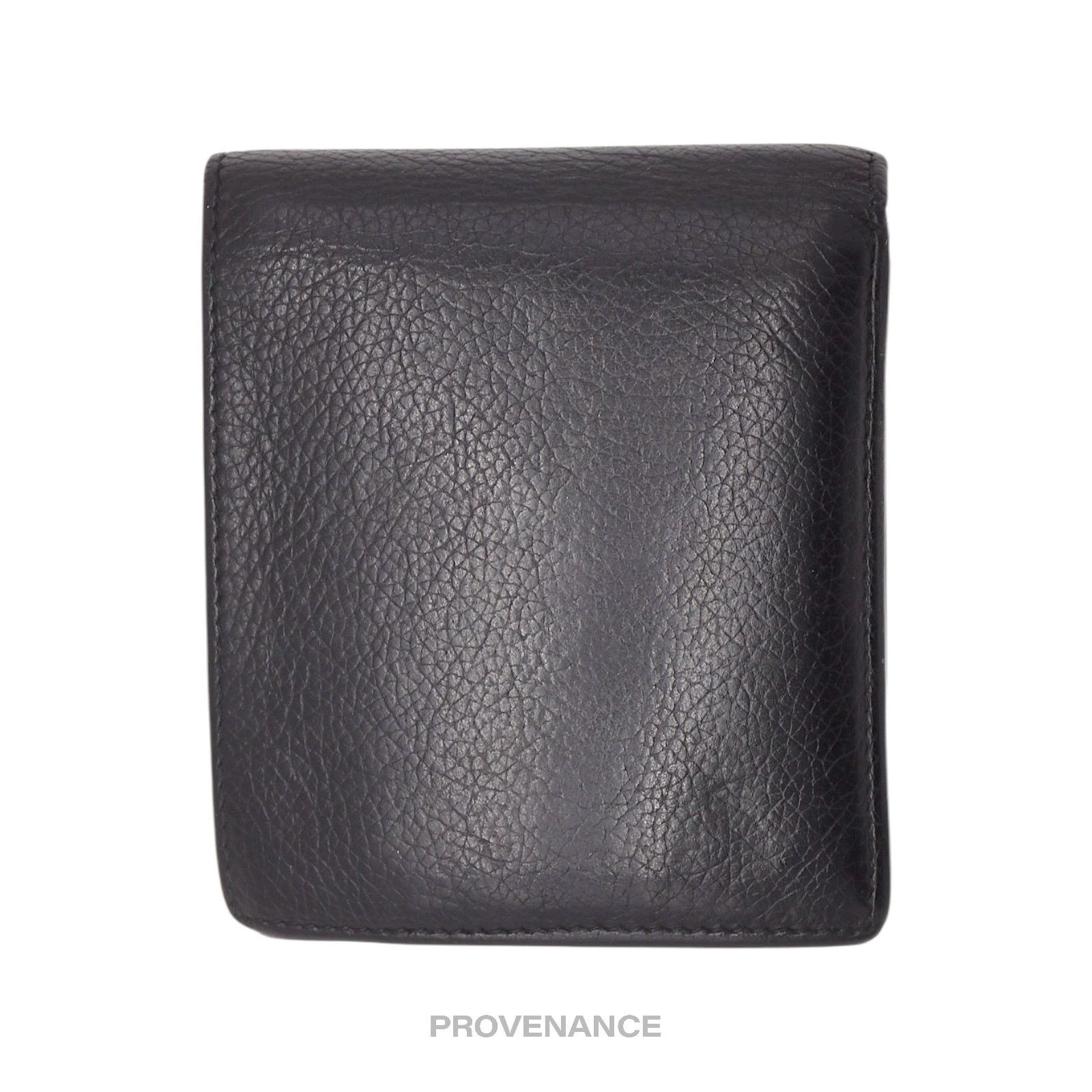 Balenciaga 🔴 Balenciaga Logo Bifold Wallet - Black Leather Size ONE SIZE - 8 Thumbnail
