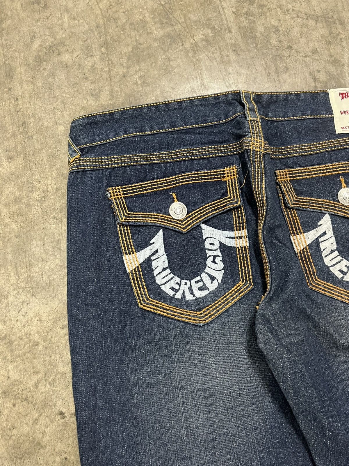 True Religion × Vintage True religion baggy fit denim wide leg skater streetwear Size US 38 / EU 54 - 5 Thumbnail