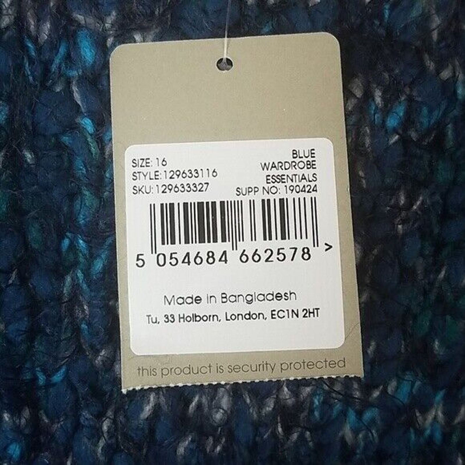 Tumi TU Sweater16 Blue Fuzzy Comfy Cozy Pullover Jumper Casual Size XXL / US 16-18 / IT 52-54 - 4 Thumbnail