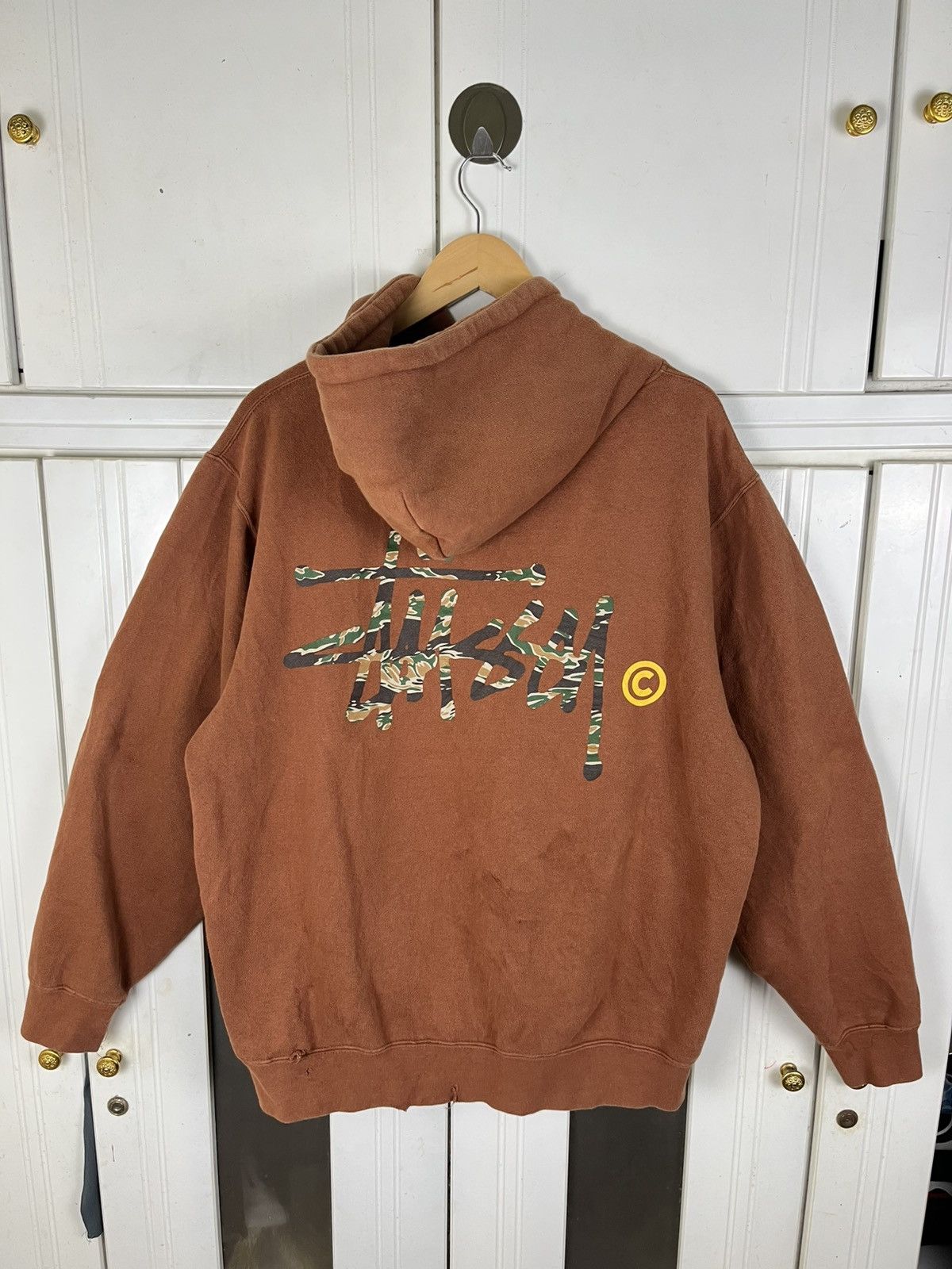 Stussy × Vintage Vintage Stussy Signature Hoodie Pullover Size US XL / EU 56 / 4 - 3 Thumbnail