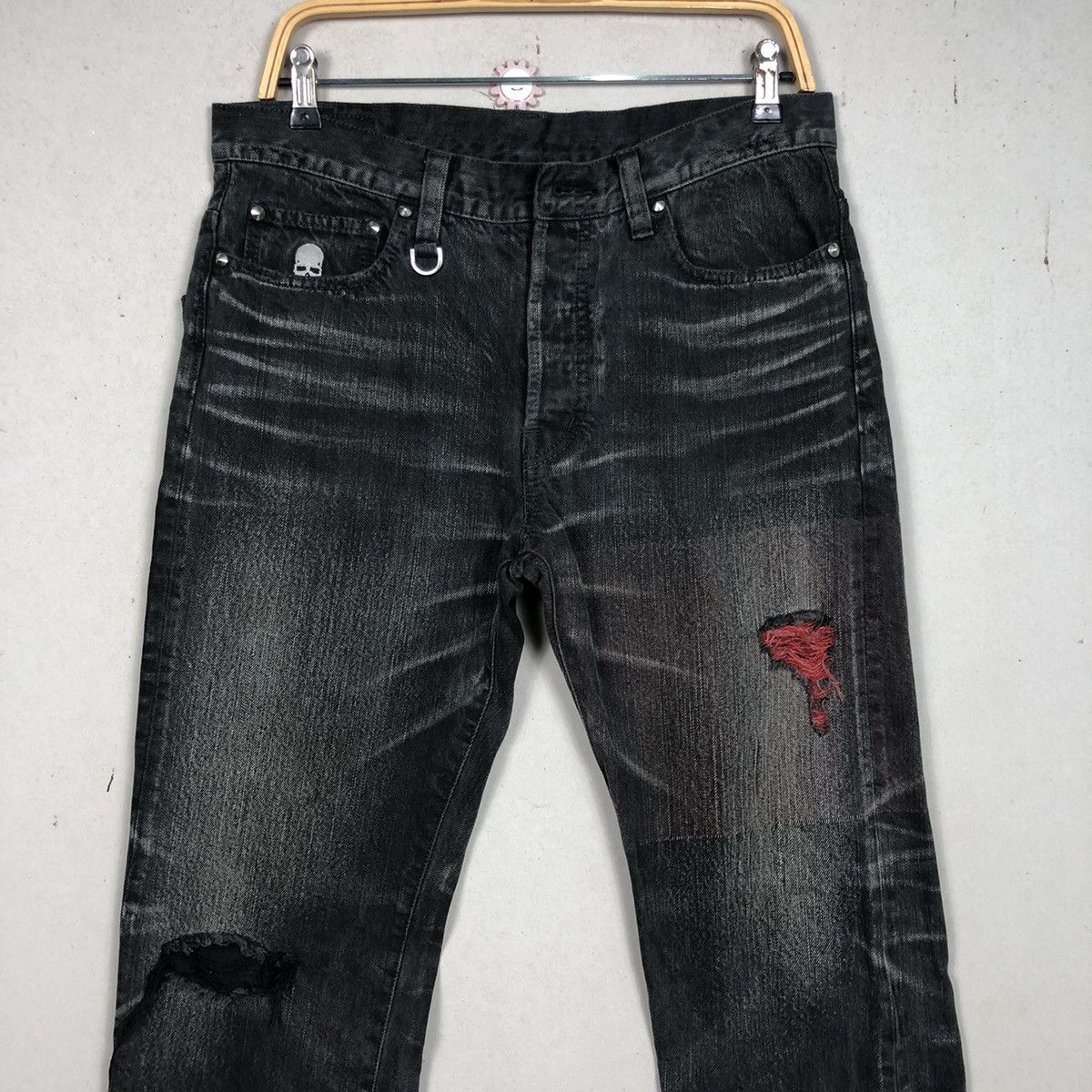 Mastermind Japan Mastermind Japan Paradise Damaged Washed Punk Jeans Size US 32 / EU 48 - 3 Thumbnail