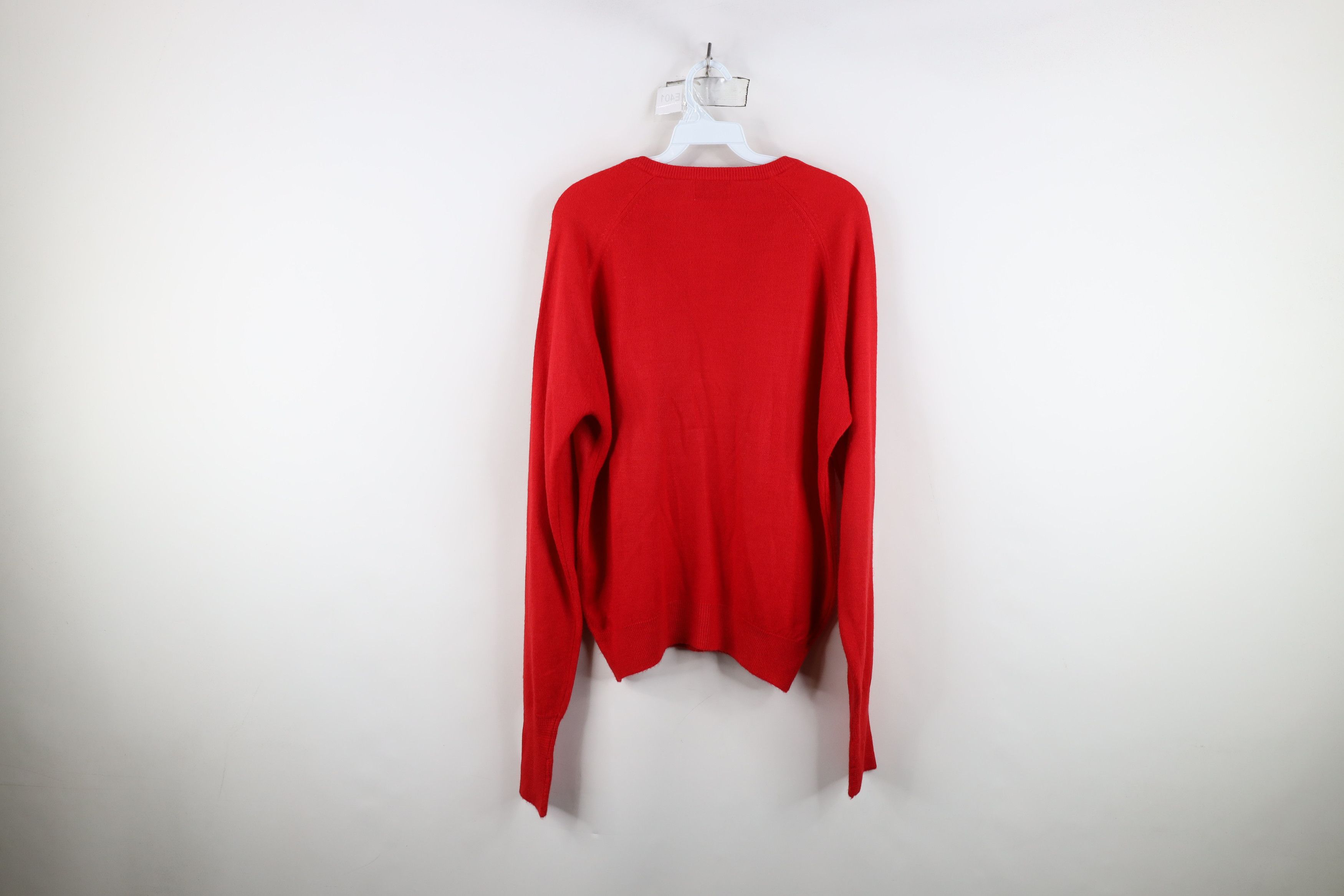 Izod Vintage 70s Izod Soft Knit Golfing Golf V-Neck Sweater Red Size US M / EU 48-50 / 2 - 8 Thumbnail