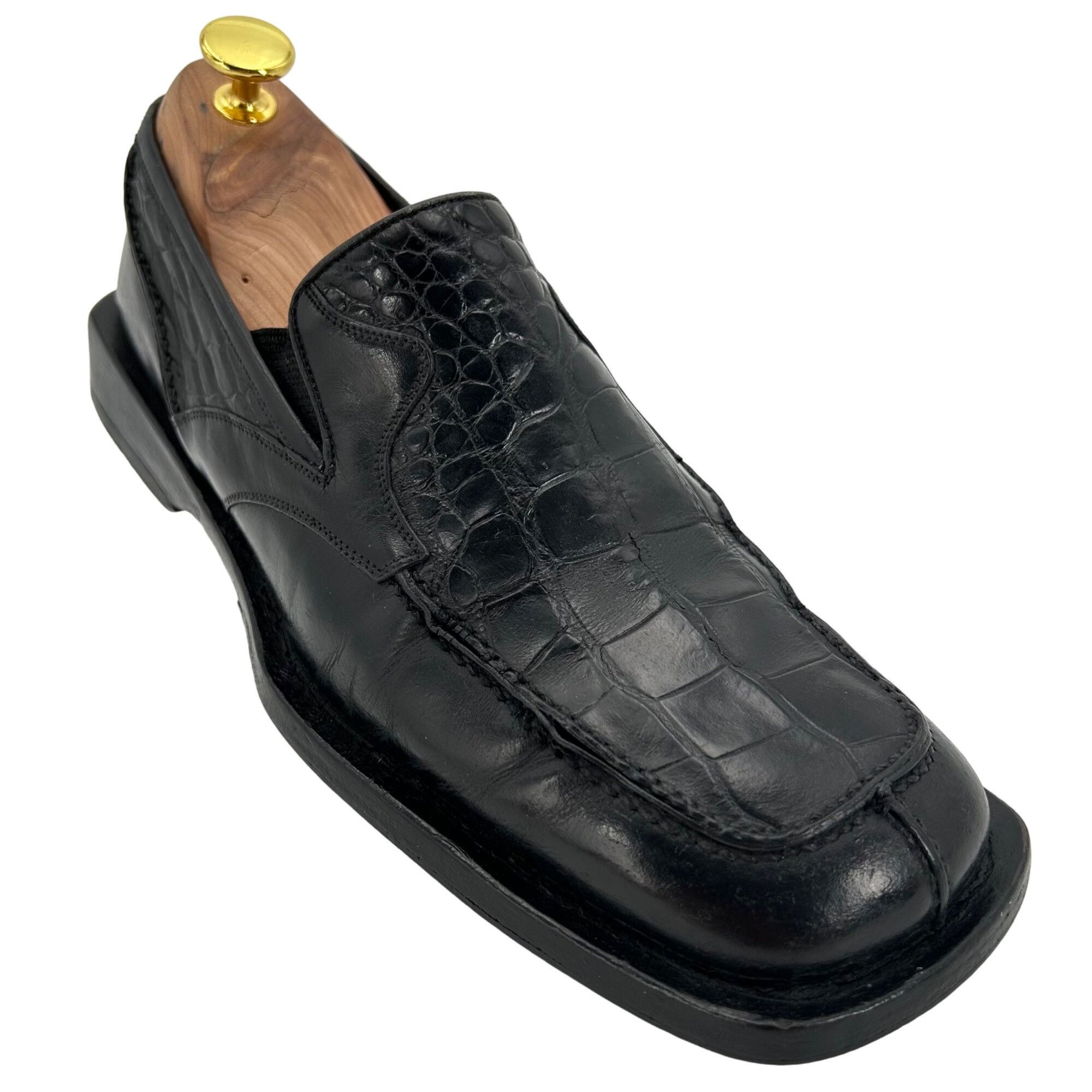 Mezlan Vintage Mezlan Exotic Black Alligator Dress Shoes Men 8 Loaf Size US 8 / EU 41 - 1 Thumbnail
