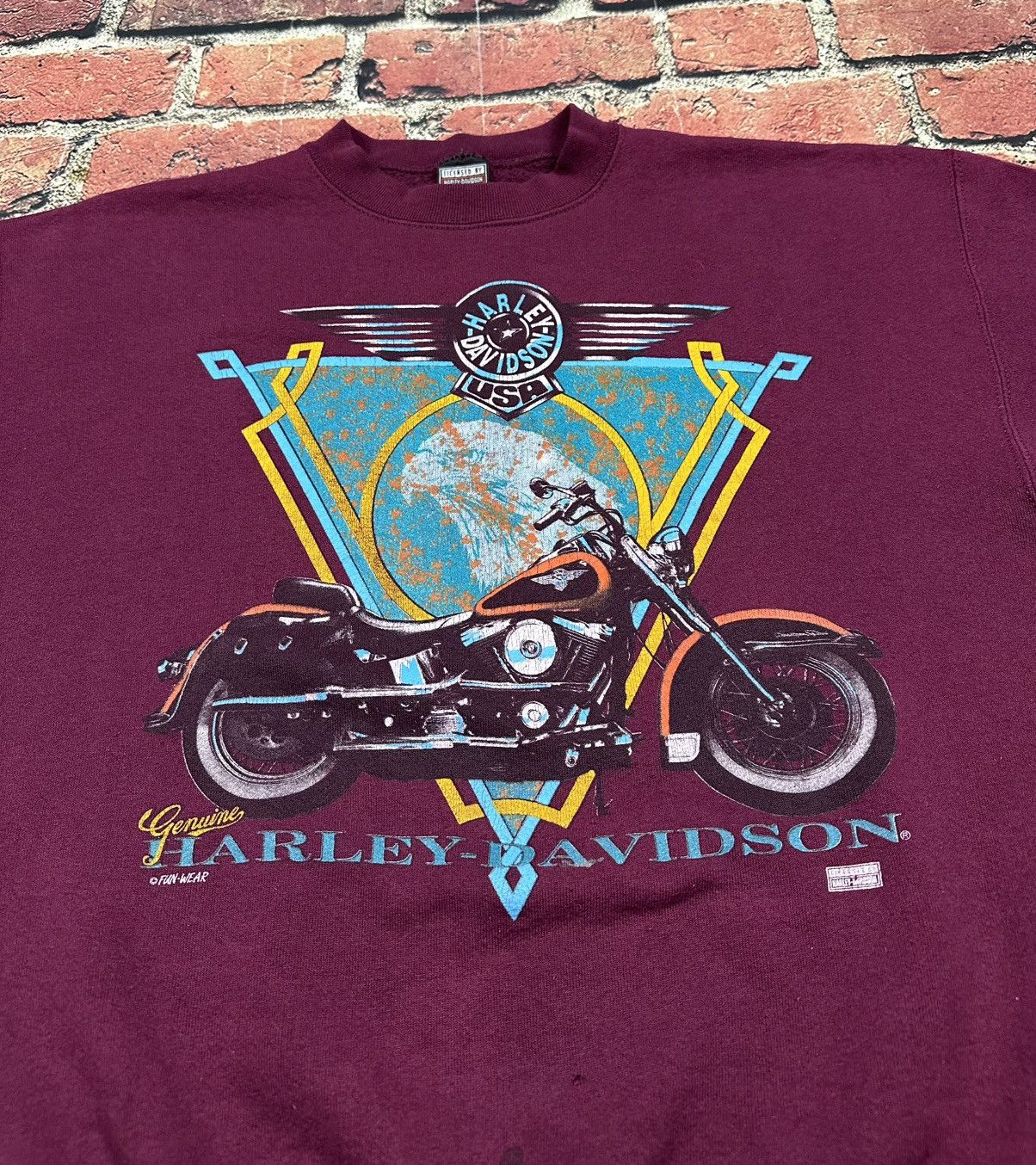 Harley Davidson Vintage Harley Davidson Crewneck Sweatshirt 90s Motorcycle Size US L / EU 52-54 / 3 - 3 Thumbnail