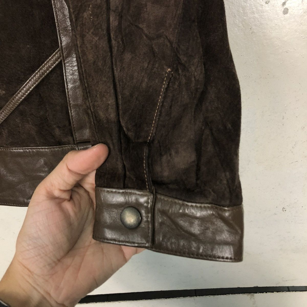 Japanese Brand 🔥VINTAGE BOMBER LEATHER JACKET SOFT HOUSTAN Size US M / EU 48-50 / 2 - 17 Thumbnail