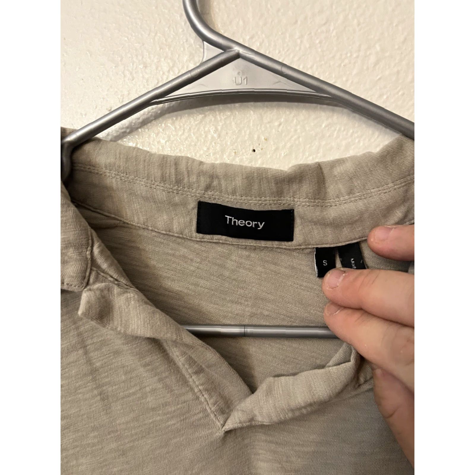 Theory Theory Polo Shirt Mens Small Brown Lightweight Short Sleeve Button-Up Knit - Theory Size US S / EU 44-46 / 1 - 3 Thumbnail