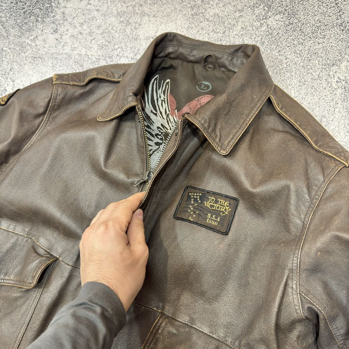 Other Debenhams Leather A-2 Aviator Jacket L size Size US L / EU 52-54 / 3 - 6 Thumbnail