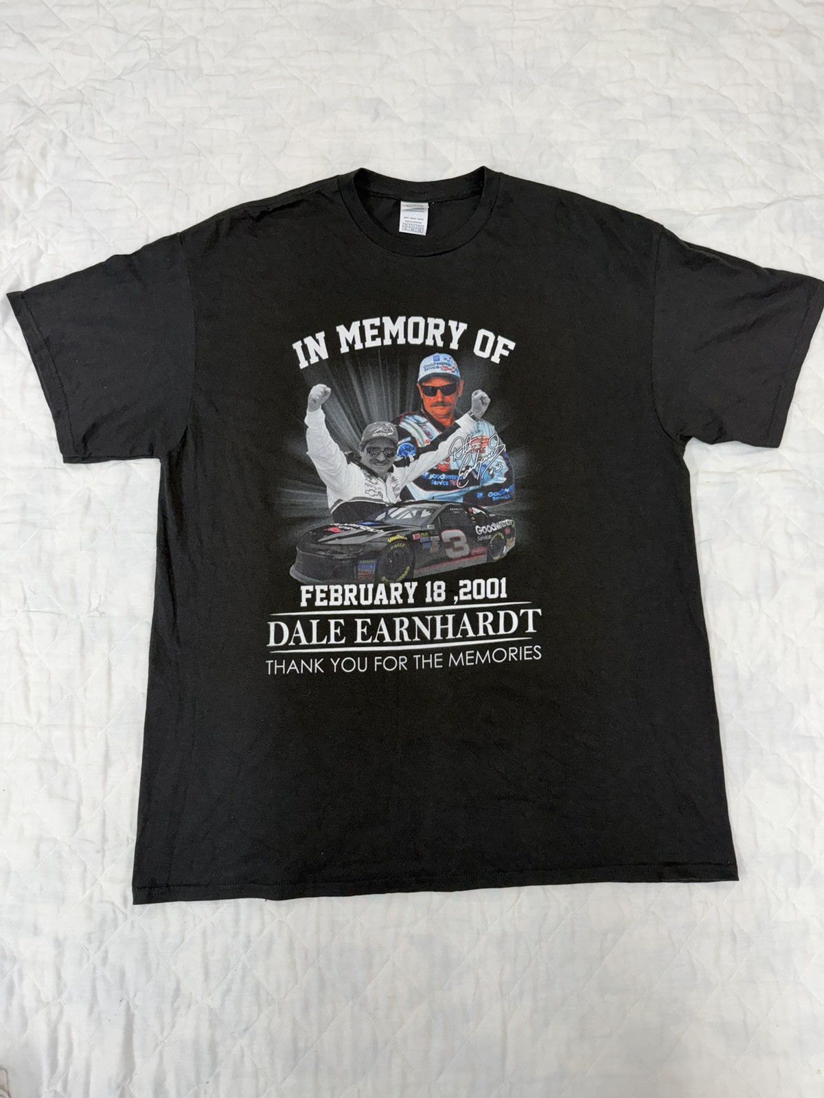 Delta Vintage 2001 Dale Earnhardt Memorial T-Shirt Size US XL / EU 56 / 4 - 1 Thumbnail