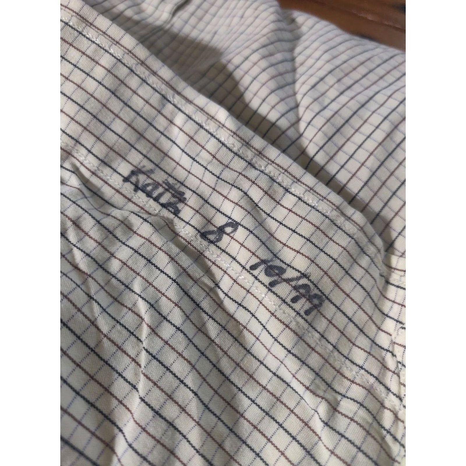 Polo Ralph Lauren Polo Ralph Lauren Blake Cream Checkered L/S Button Down Dress Shirt Mens XL Size 46R - 5 Thumbnail