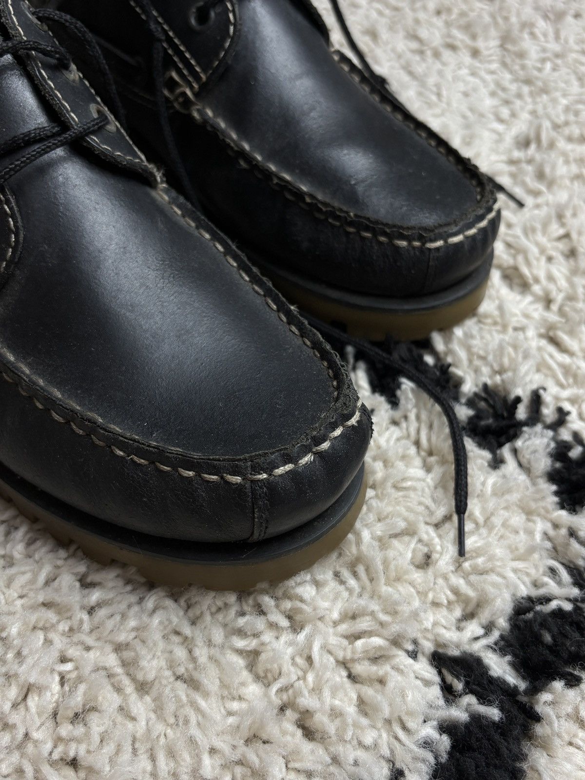 Genuine Leather Vintage Genuine Leather 3 Eye Lug Boat Shoes Size US 9 / EU 42 - 3 Thumbnail
