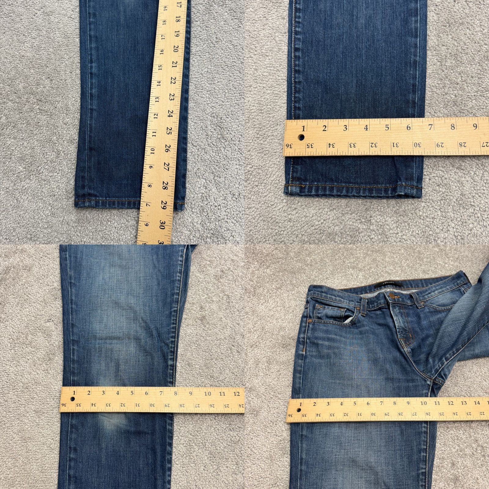 J Brand J. Brand Aidan Boyfriend Denim Jeans Womens 28 Blue Mid Rise Medium Wash Casual Size 28" / US 6 / IT 42 - 10 Thumbnail