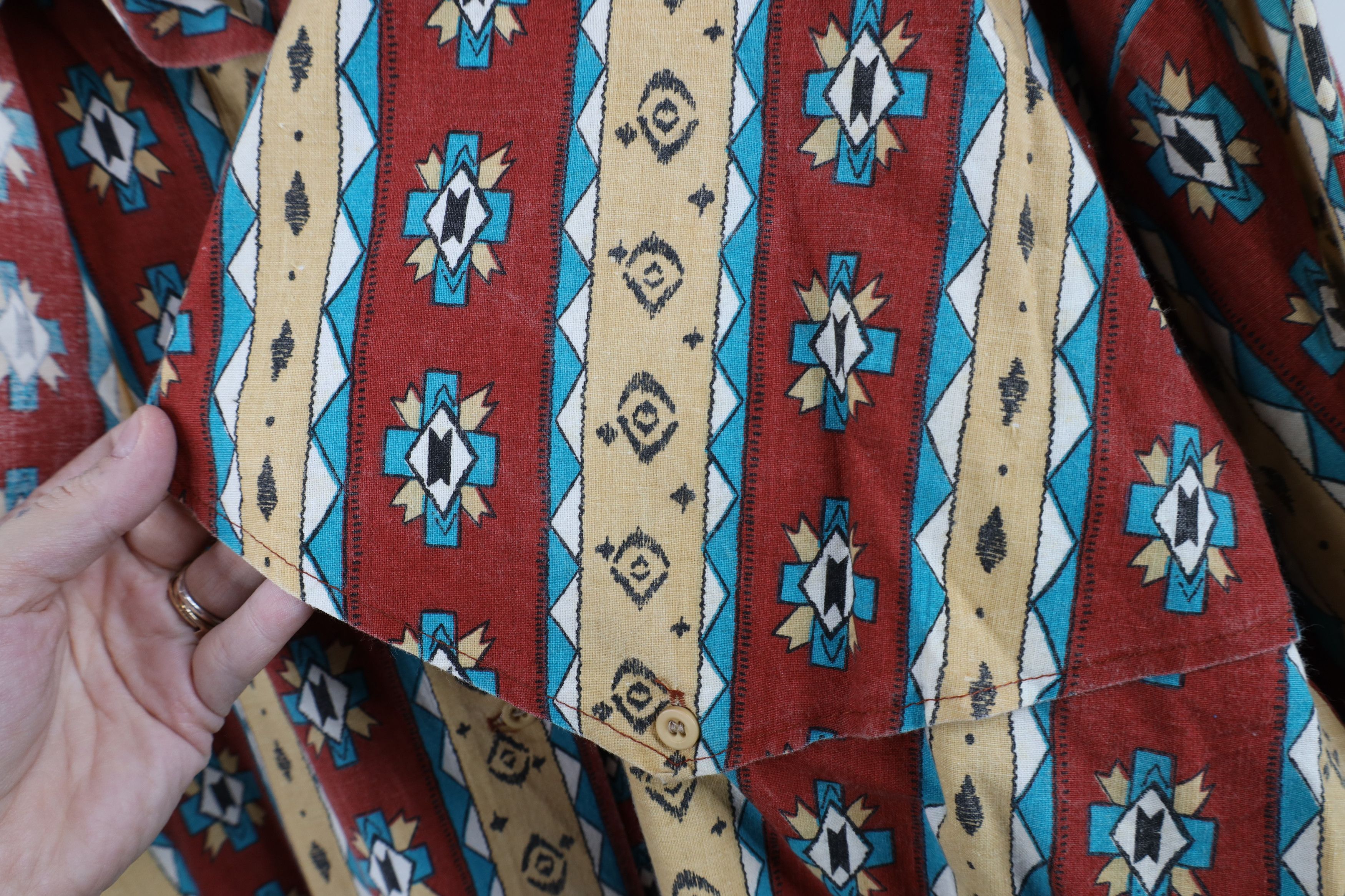 Vintage Vintage 90s Rockabilly Southwestern Cowgirl Button Shirt USA Size L / US 10 / IT 46 - 9 Thumbnail