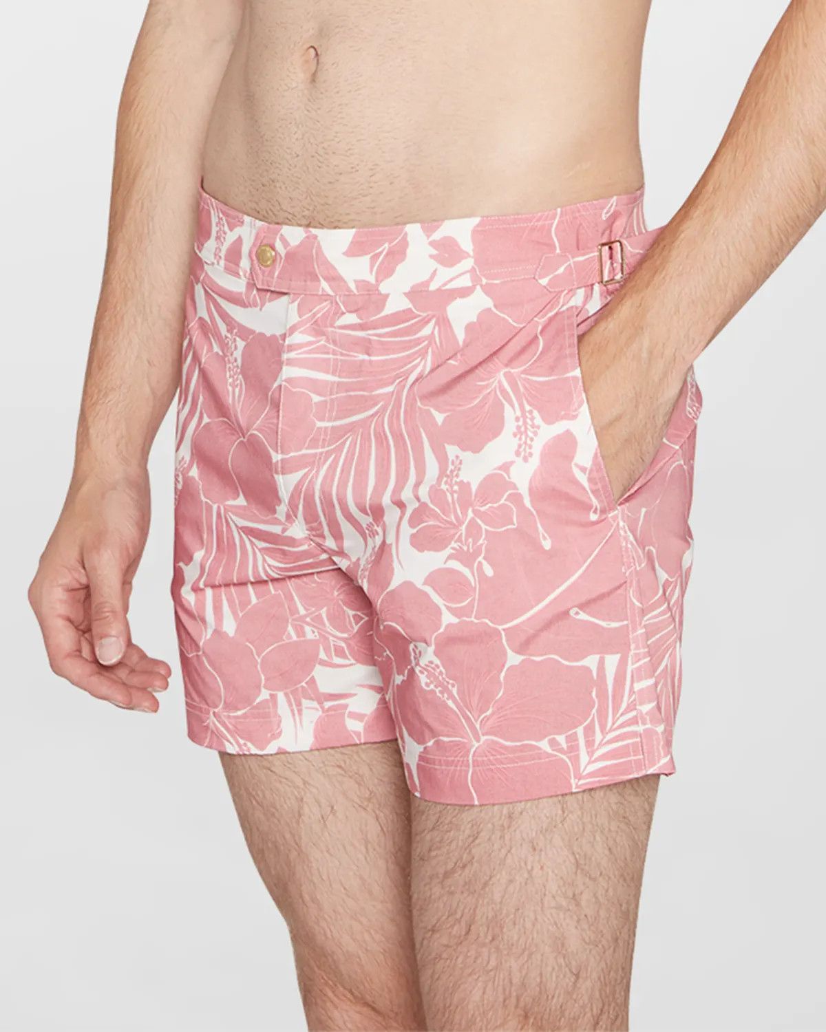 Tom Ford o1w1db10225 BSS001 Floral Swimsuit in Dusty Rose Size US 38 / EU 54 - 2 Thumbnail