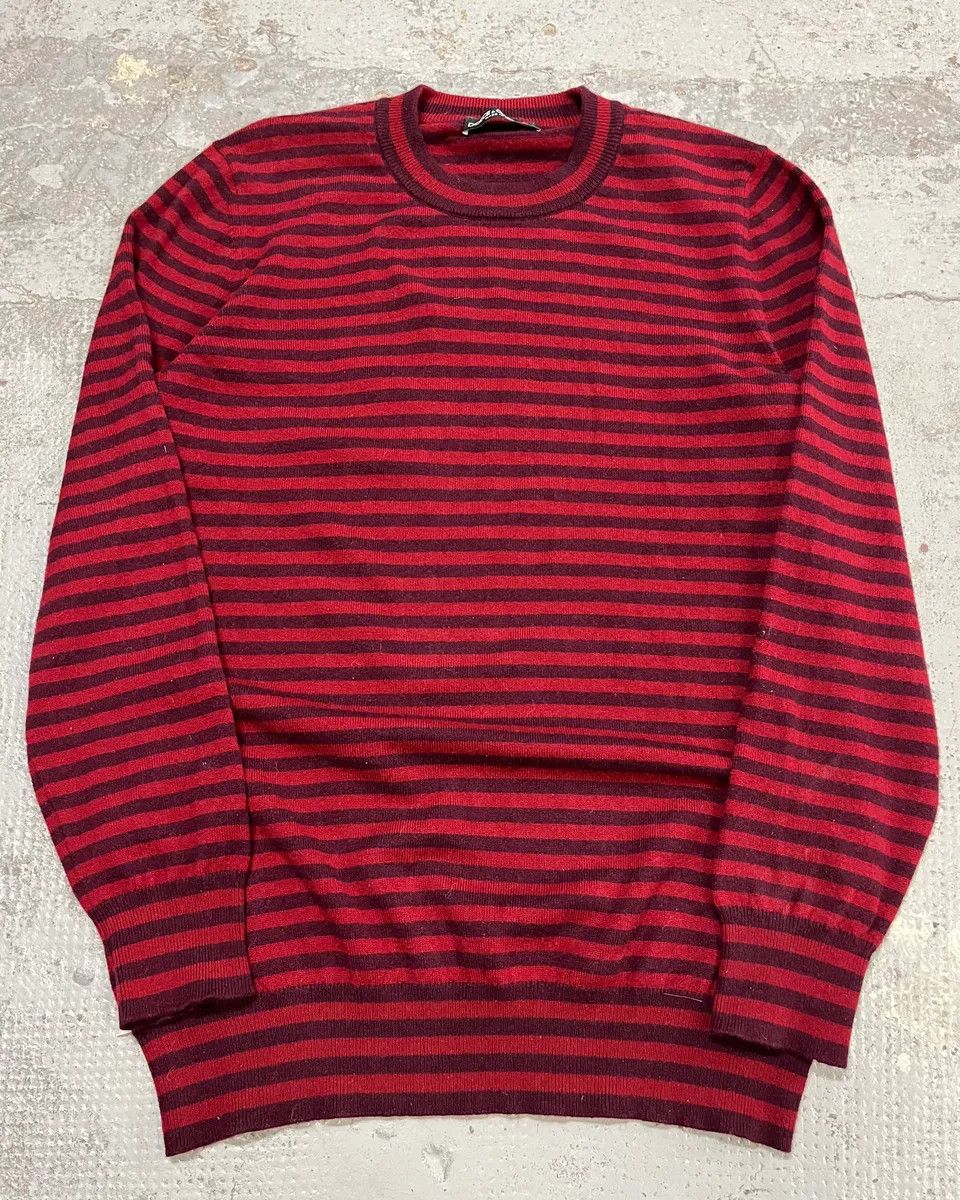 Dolce & Gabbana 2010s Dolce & Gabbana Bordeaux Two Tone Striped Sweater Size US M / EU 48-50 / 2 - 4 Thumbnail