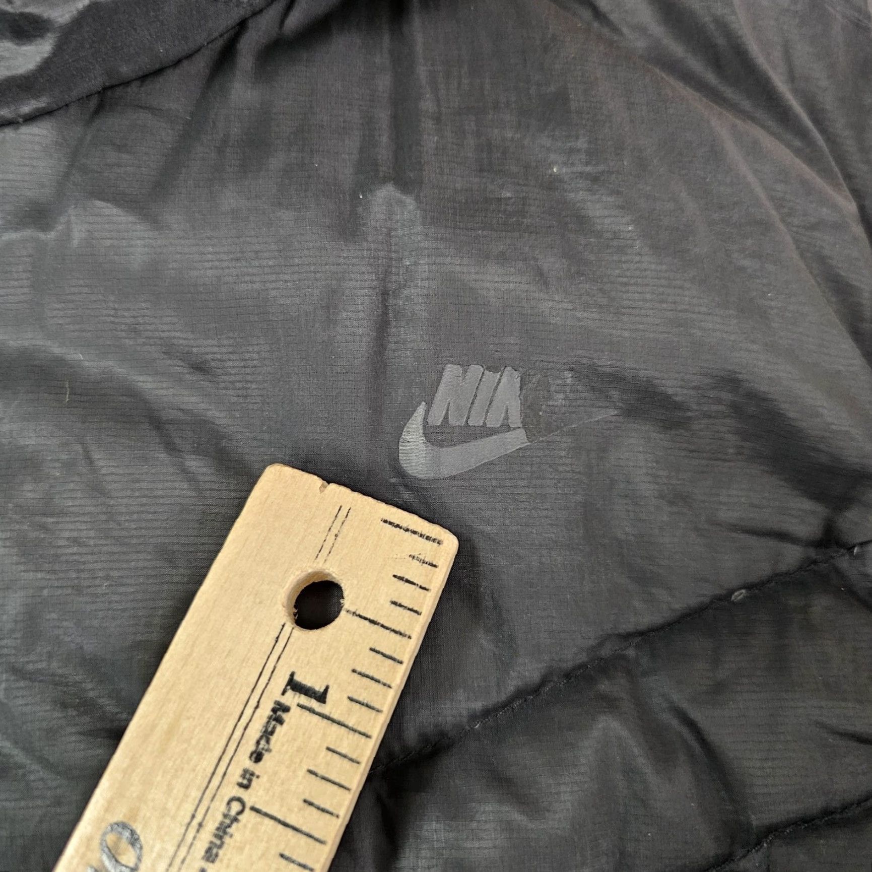 Nike VINTAGE Nike Down Puffer Jacket Womens M Black Hooded Quilted Zip 535441-010 Size M / US 6-8 / IT 42-44 - 7 Thumbnail