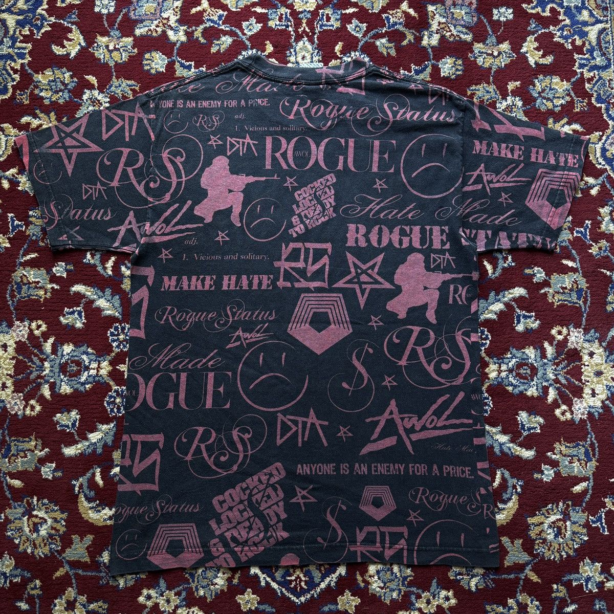Rogue Status Vintage 2000s Rogue Status Gun show All Logo AOP y2k tee Size US M / EU 48-50 / 2 - 2 Thumbnail