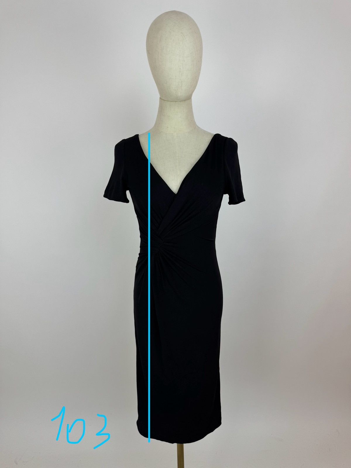 Versace Versace Black Dress V-Neck Short Sleeve Open Back Party Size XS / US 0-2 / IT 36-38 - 15 Thumbnail