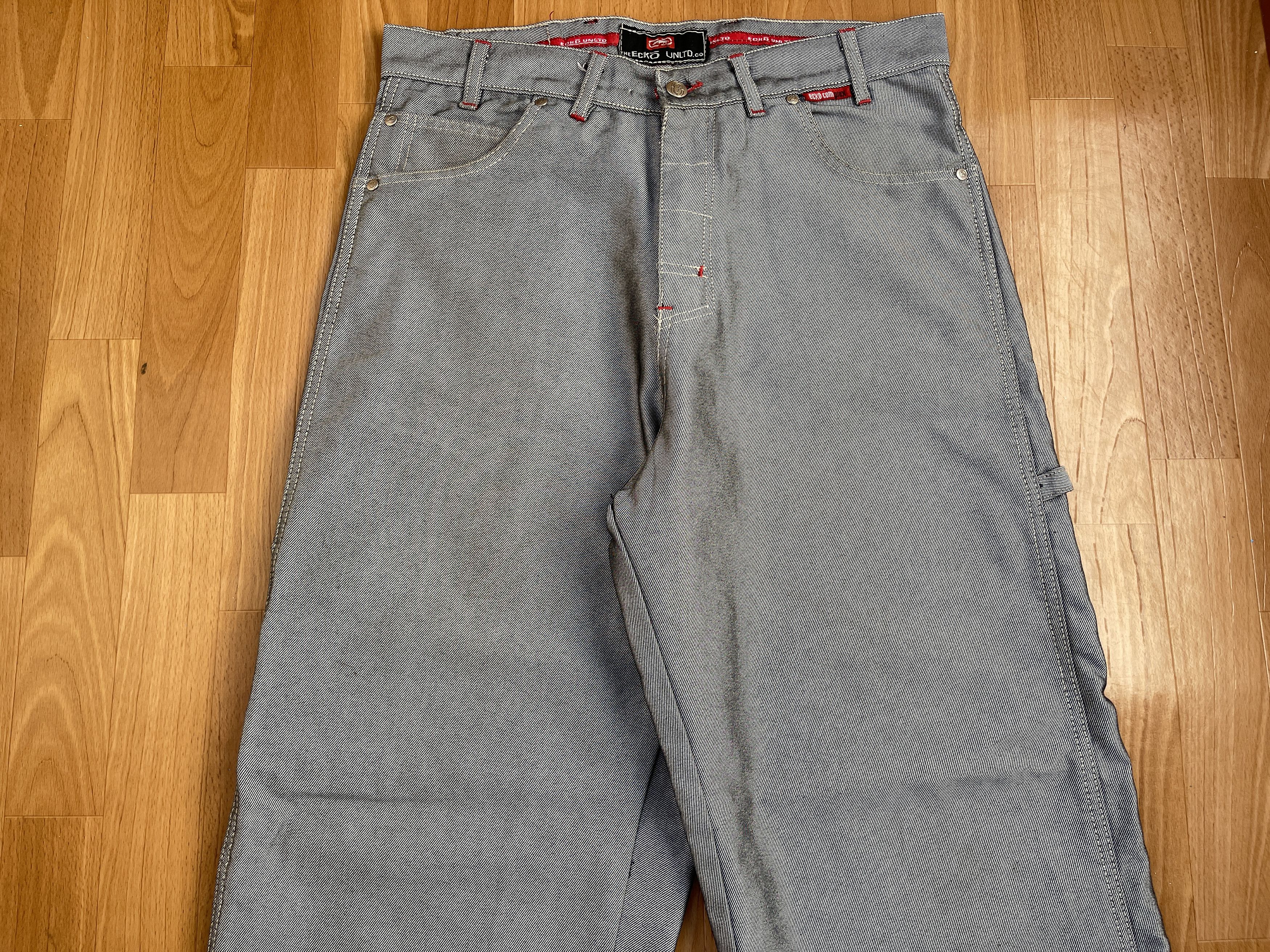 Ecko Unltd. Ecko Unltd jeans, shiny silver metallic vintage baggy Y2K 34 Size US 34 / EU 50 - 11 Thumbnail