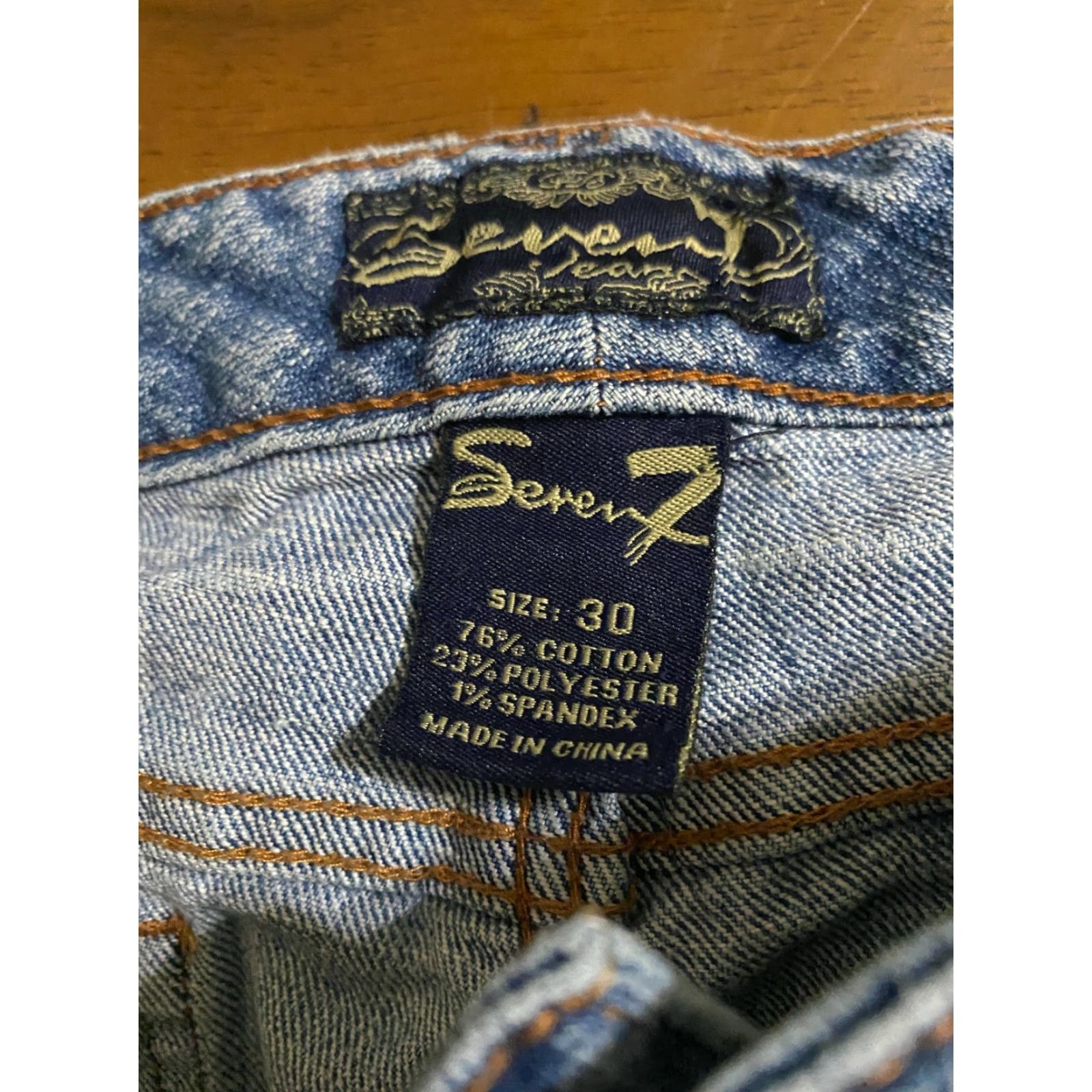 7 For All Mankind 7 For All Mankind Jeans Women Flare Pocket Zip Fly 5 Pocket Denim Cotton Spandex Blue 30x32 Medium Wash Full Length Size 30" / US 8 / IT 44 - 2 Thumbnail
