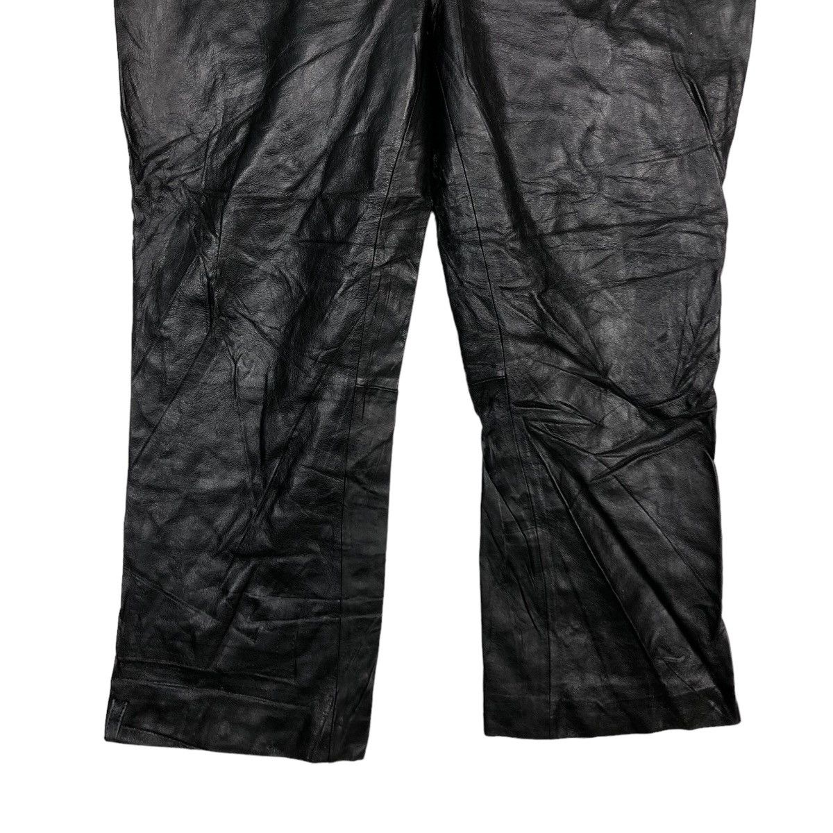 Genuine Leather 🔥90’s Riot Bowcut Design Genuine Leather Pants Union Made Size US 34 / EU 50 - 4 Thumbnail