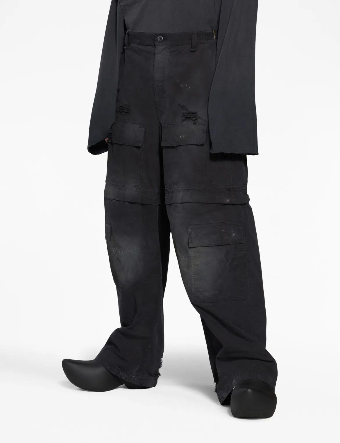 Balenciaga o1in1g0326 Large Cargo Pants in Black Size US 34 / EU 50 - 5 Thumbnail