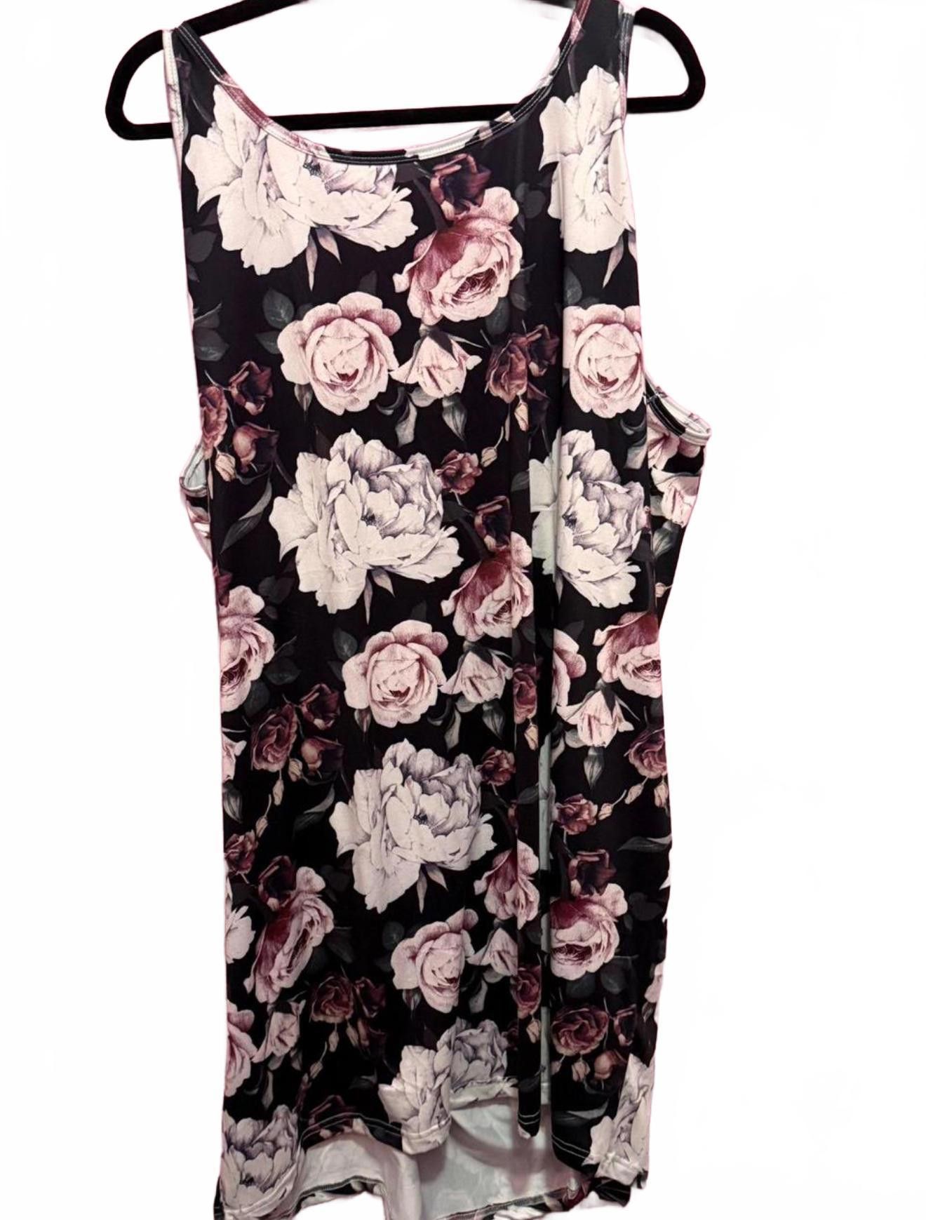 Designer Floral Print Sleeveless Dress - Elegant Summer Style Size 4XL / US 24-26 - 5 Thumbnail