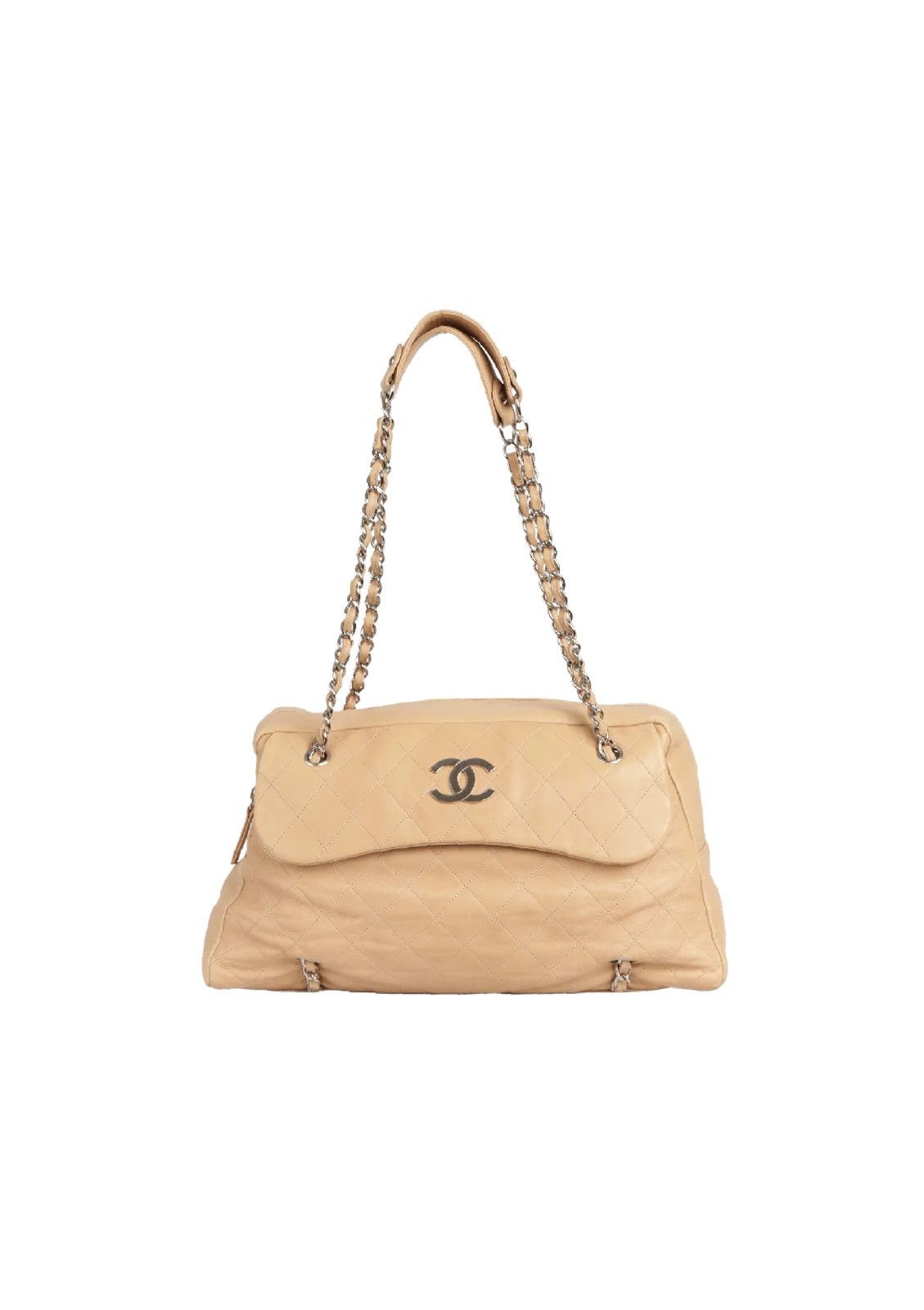 Chanel Chanel Sharpei Lambskin Quilted Bowler (Beige) Size ONE SIZE - 1 Thumbnail