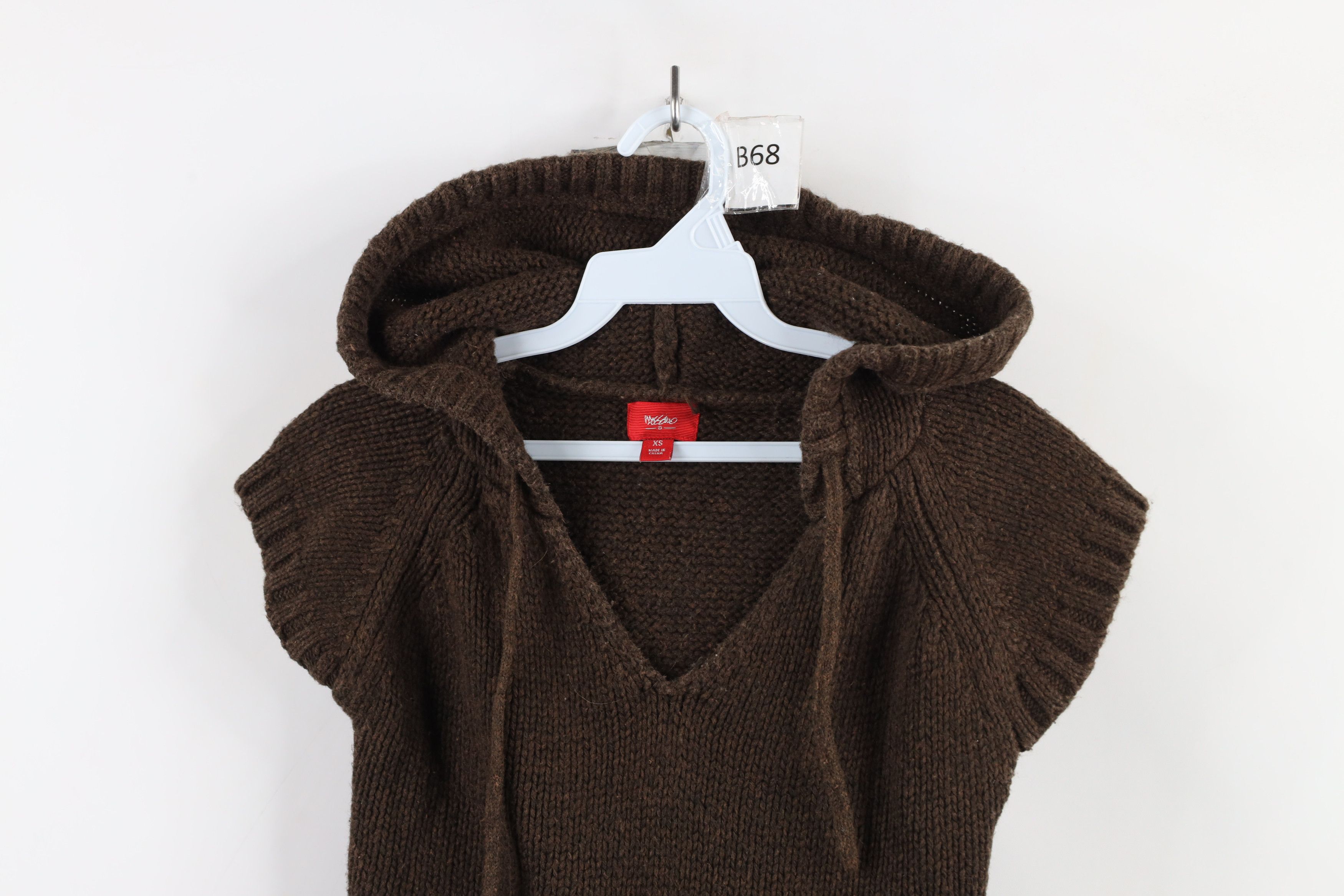 Mossimo × Vintage Vintage 90s Y2K Mossimo Cropped Bella Knit Hoodie Sweater Size XS / US 0-2 / IT 36-38 - 2 Thumbnail
