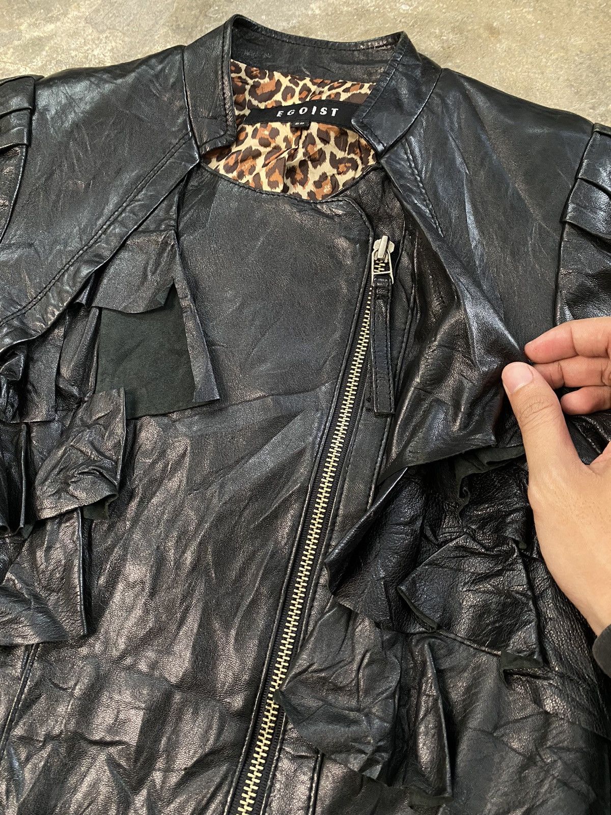 If Six Was Nine EGOIST Bikers Leather Jacket – Avant-Garde/Archive Style Size US S / EU 44-46 / 1 - 3 Thumbnail