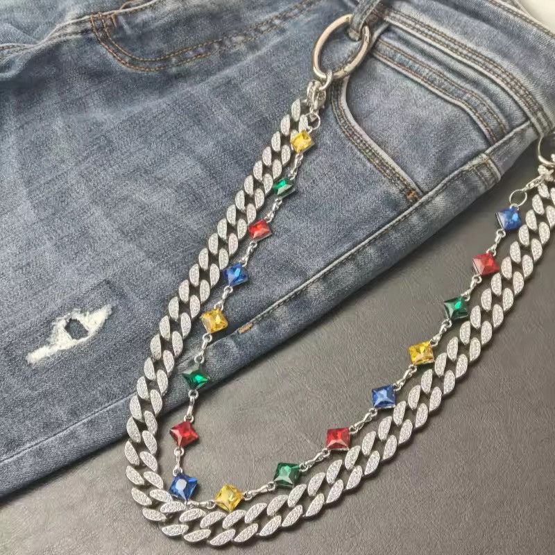 Vintage Double-layer Heavy-duty Cuban Chain Wallet Pant Size ONE SIZE - 4 Thumbnail