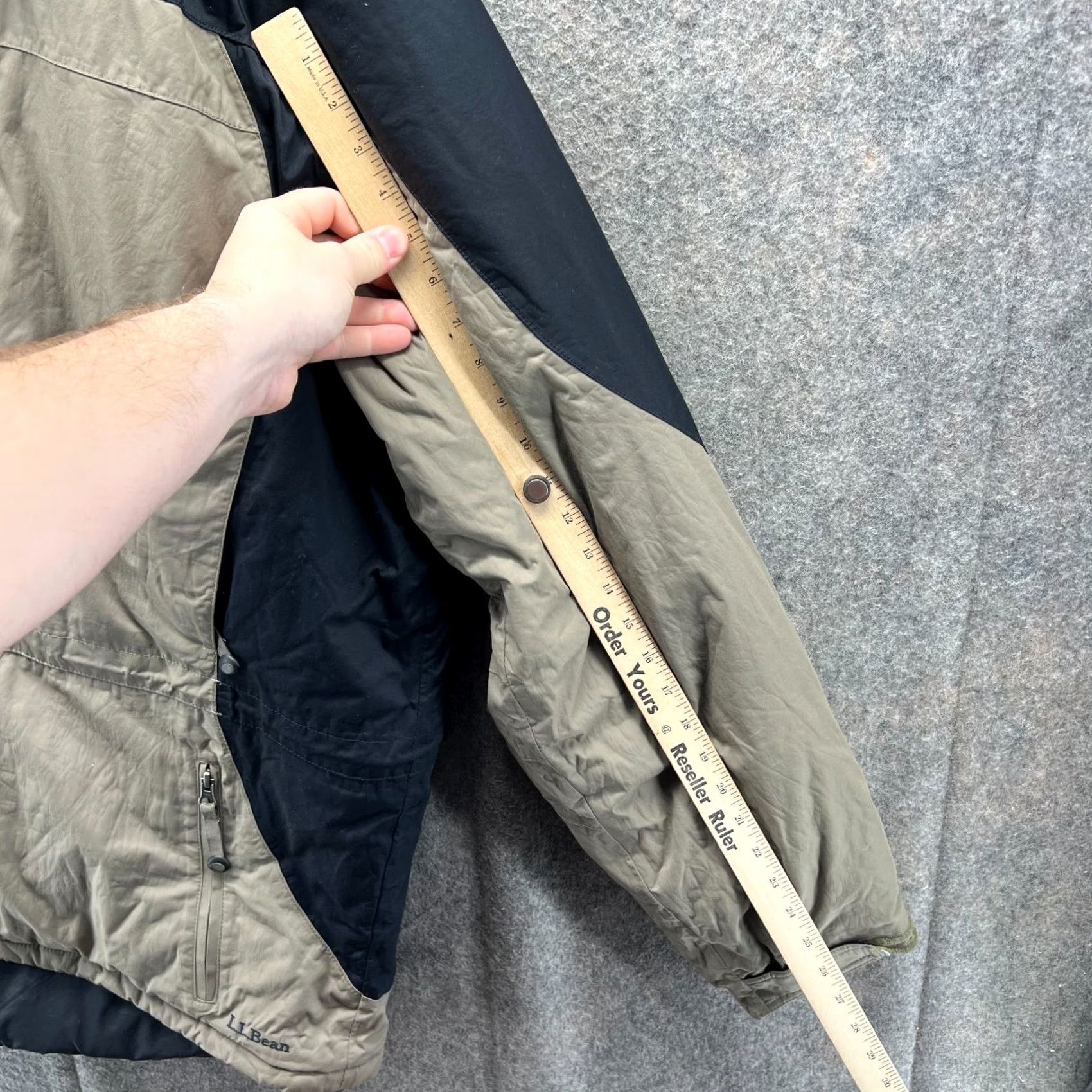Vintage VINTAGE L.L. Bean Jacket Mens 2XL Tall Tan Black Full Zip Packaway Nylon Snowboarding Ski Jacket Mens 2XLT Beige Ski Vintage Mens Jackets Size US XXL / EU 58 / 5 - 6 Thumbnail