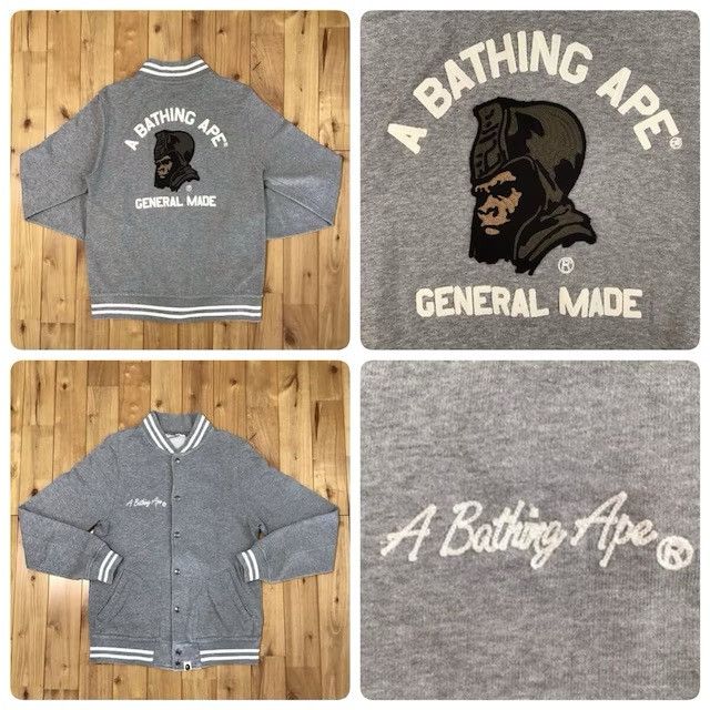Bape BAPE General embroidered sweat varsity jacket a bathing ape Size US S / EU 44-46 / 1 - 1 Thumbnail