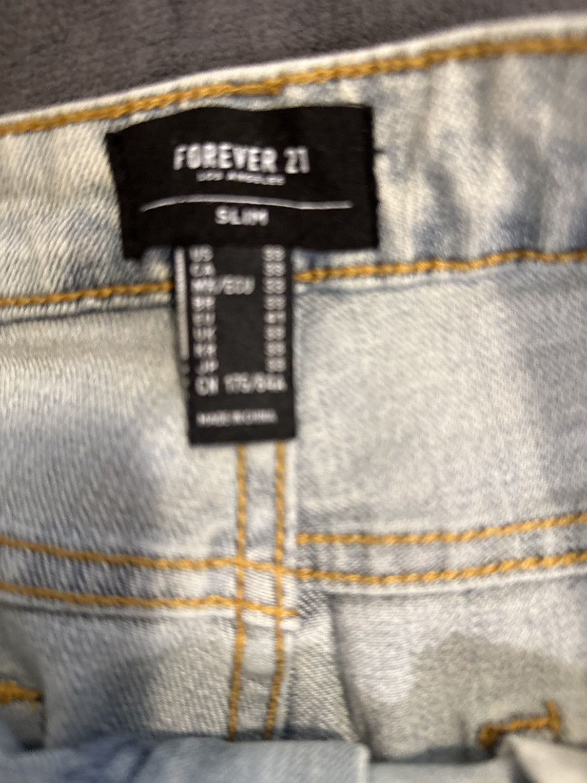 Other Forever21 Hand painted blue jeans floral design, Size: 33 Size US 33 - 3 Thumbnail