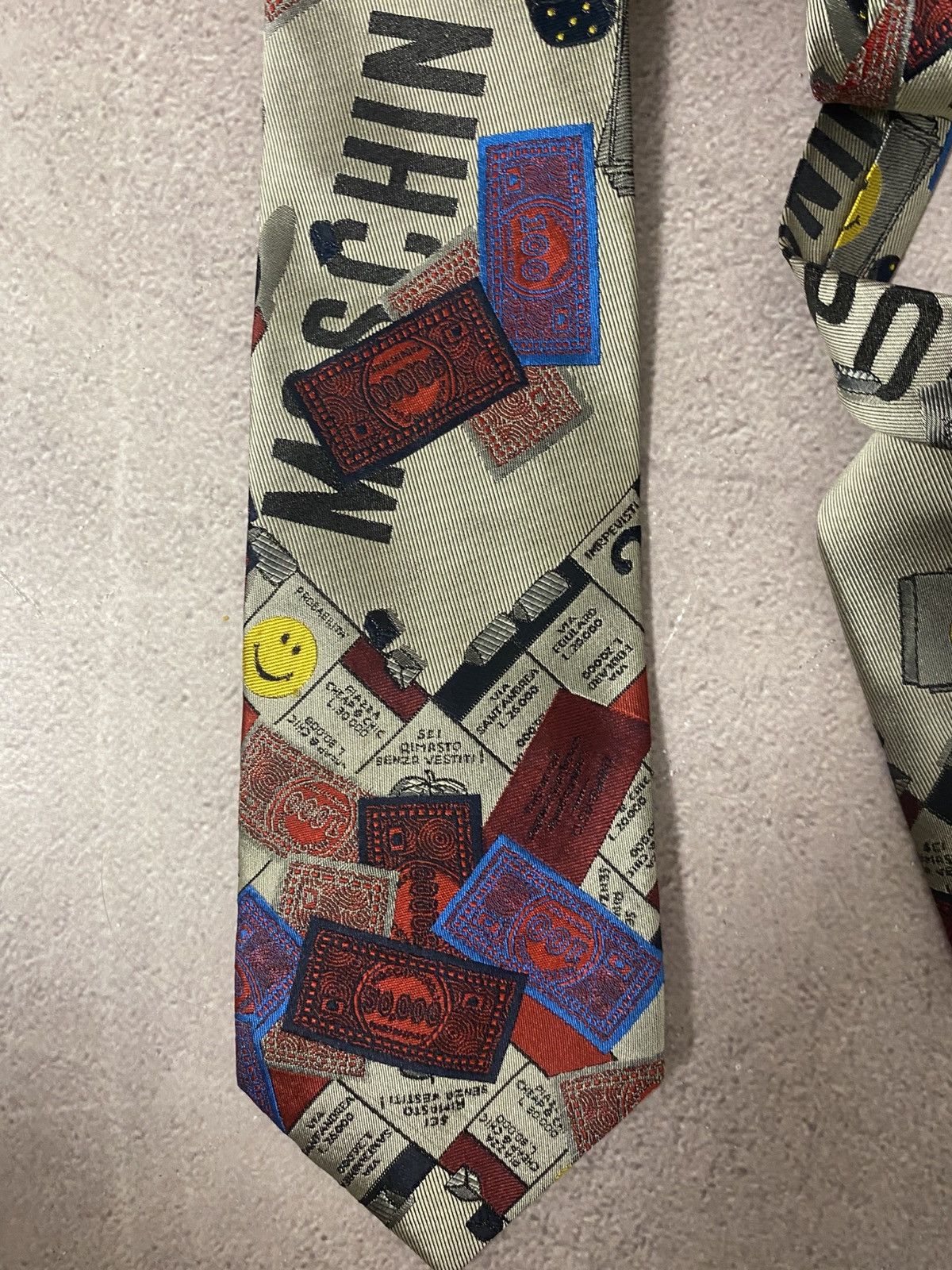 Moschino × Vintage Moschino vintage distressed futuristic tie Size ONE SIZE - 4 Thumbnail