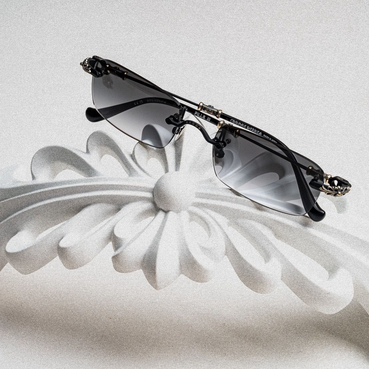 Chrome Hearts CHROME HEARTS PILLS III MATTE BLACK- MATTE BLACK SUNGLASSES Size ONE SIZE - 6 Thumbnail