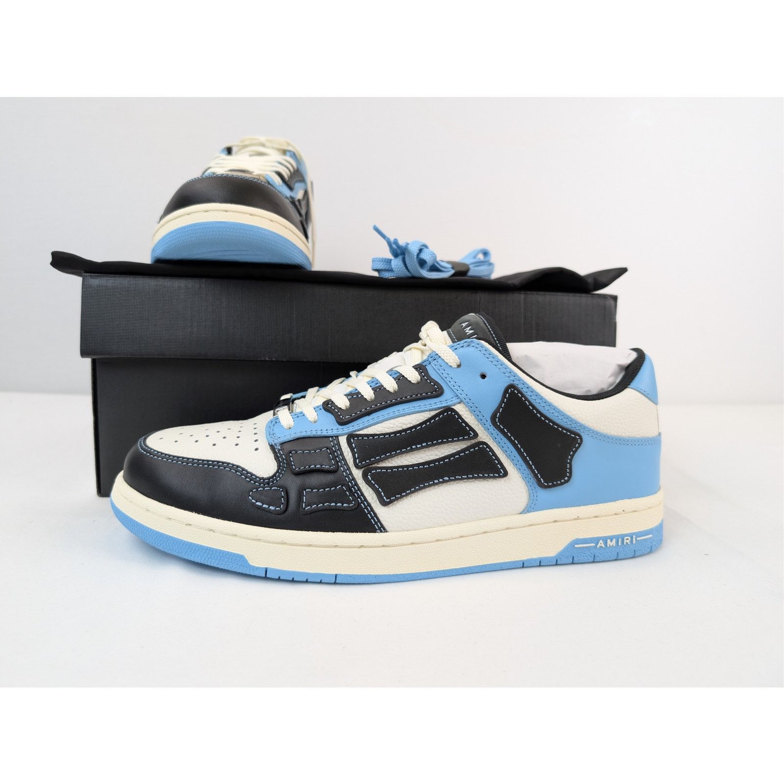 Amiri o1rshd1 Skel Low-Top Sneakers in Air Blue Size US 13 / EU 46 - 20 Thumbnail