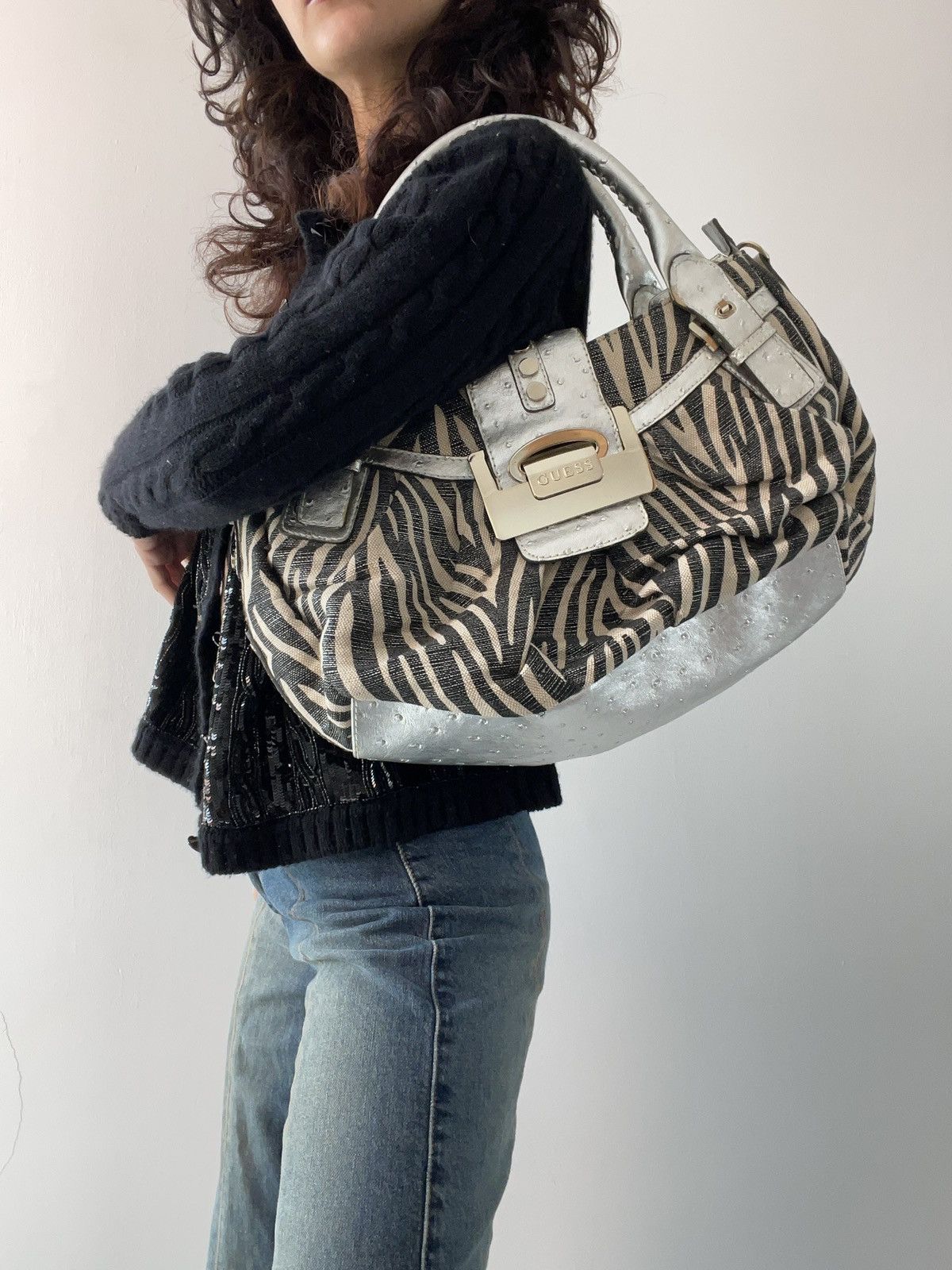 image of Y2K Guess Bag in Grey, Women's