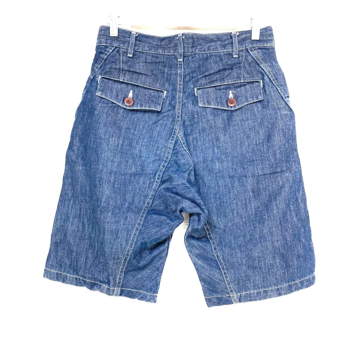 Comme des Garcons Shorts Denim Zip Fly Half Pants Navy Size US 27 - 2 Thumbnail