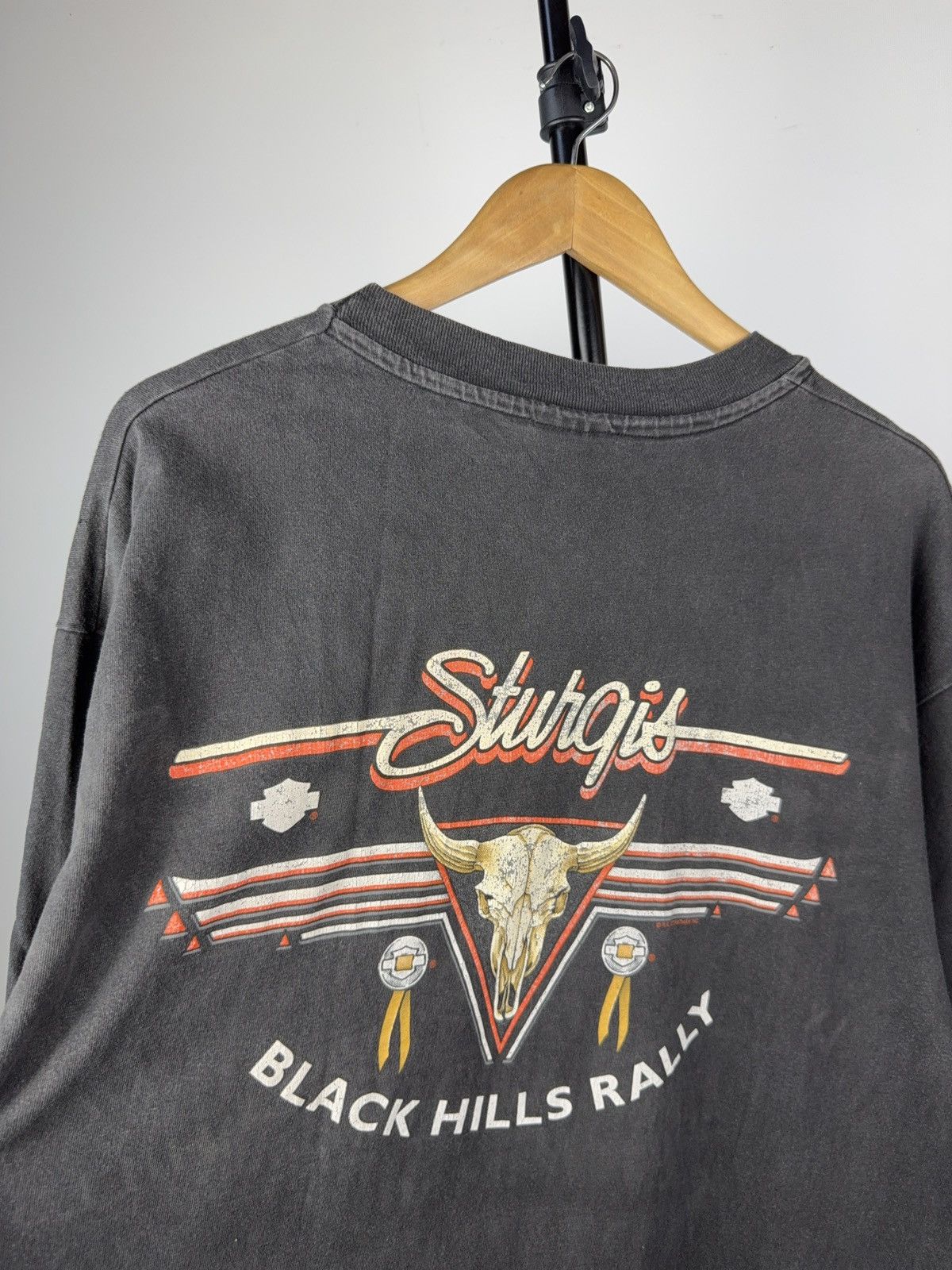 Harley Davidson Vintage 90s USA Harley Davidson Black Hills Rally Tee shirt Size US XL / EU 56 / 4 - 12 Thumbnail