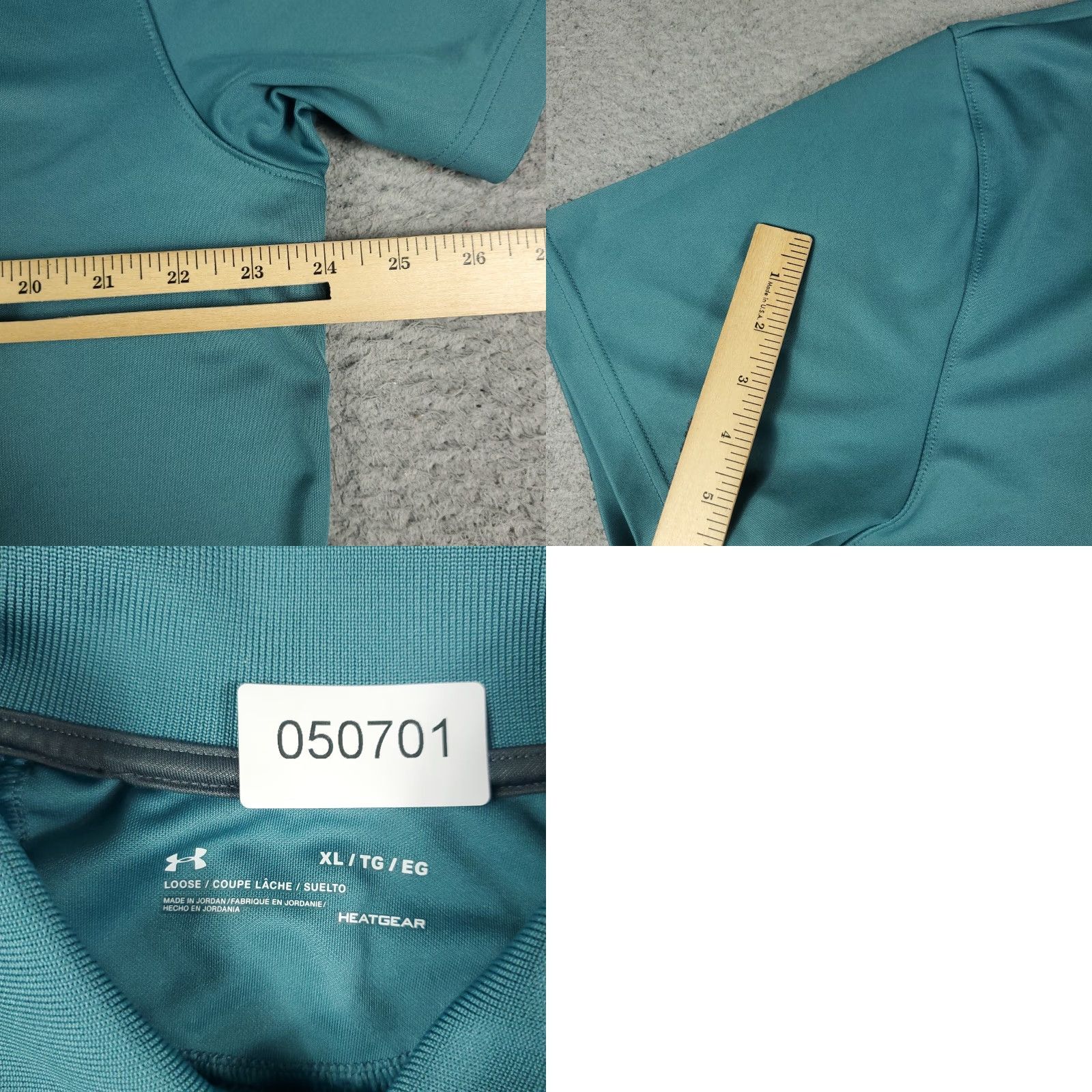 Under Armour Under Armour Polo Shirt Mens XL Teal Blue Short Sleeve Button Collar Logo Golf Casual Sports Classic Modern Preppy Size US XL / EU 56 / 4 - 8 Thumbnail