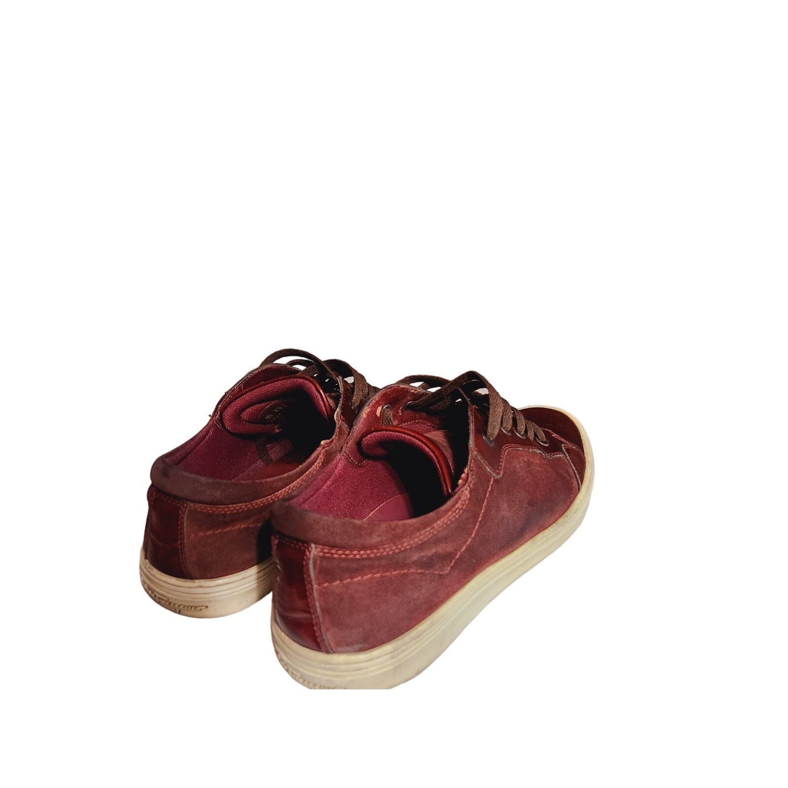Salvatore Ferragamo Salvatore Ferragamo Sneakers Deep Burgundy Red Leather 12 US Size US 12 / EU 45 - 10 Thumbnail