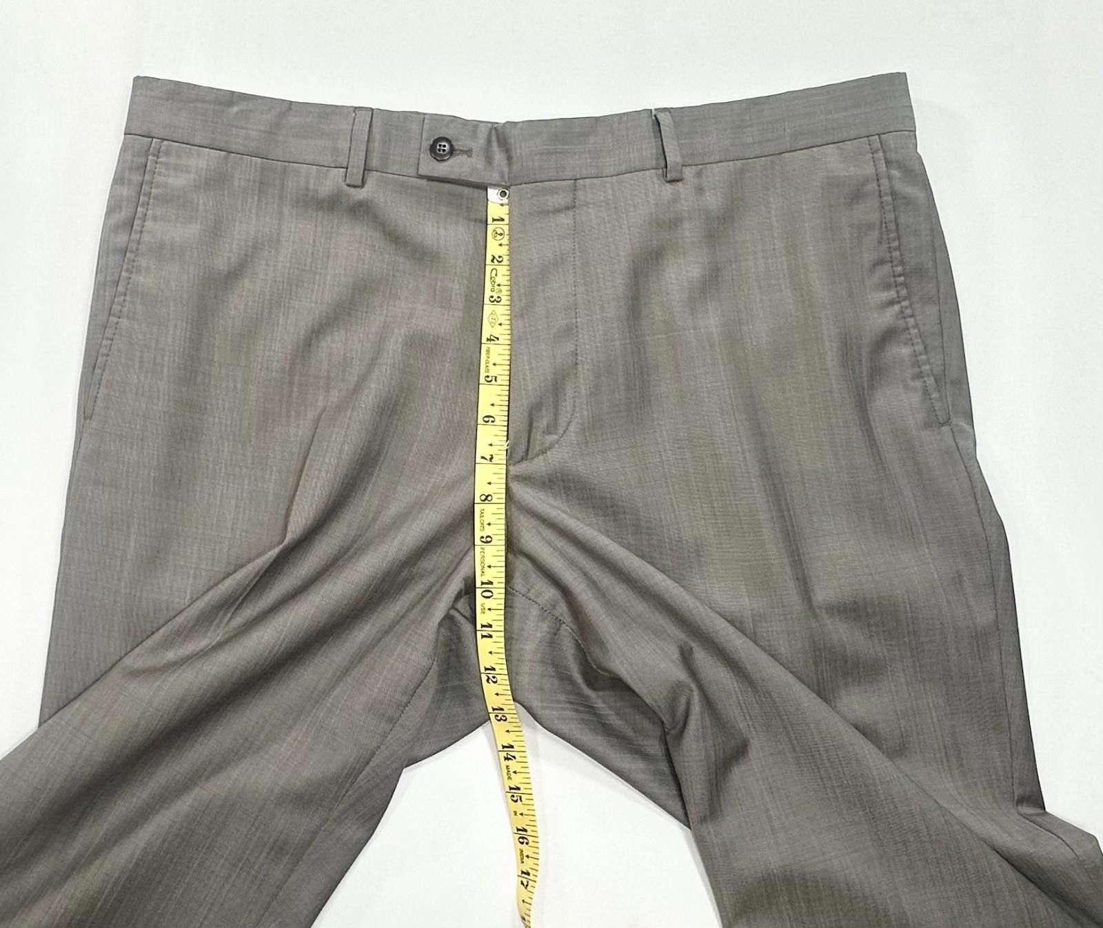 CCS CCS Sarar Flat Front Straight Leg Dress Pants Gray Men 40/33 Size US 40 / EU 56 - 4 Thumbnail