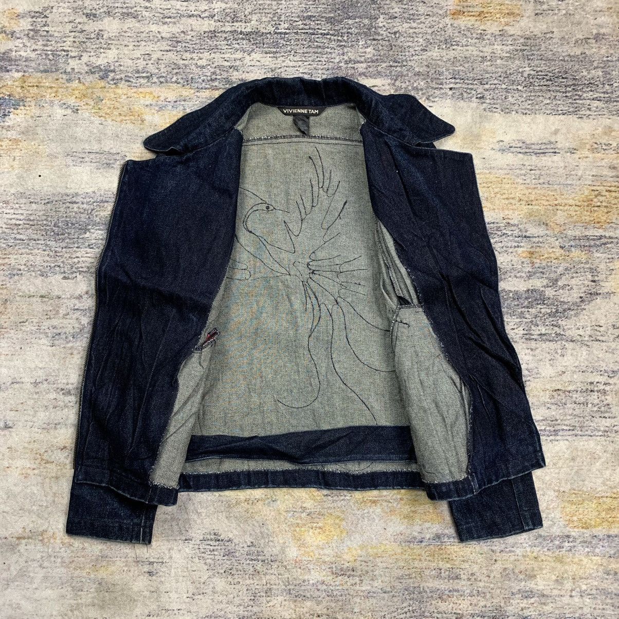 Japanese Brand × Vivienne Tam Vintage Viviene tam phoenix patches bikers denim jacket Size XS / US 0-2 / IT 36-38 - 10 Thumbnail