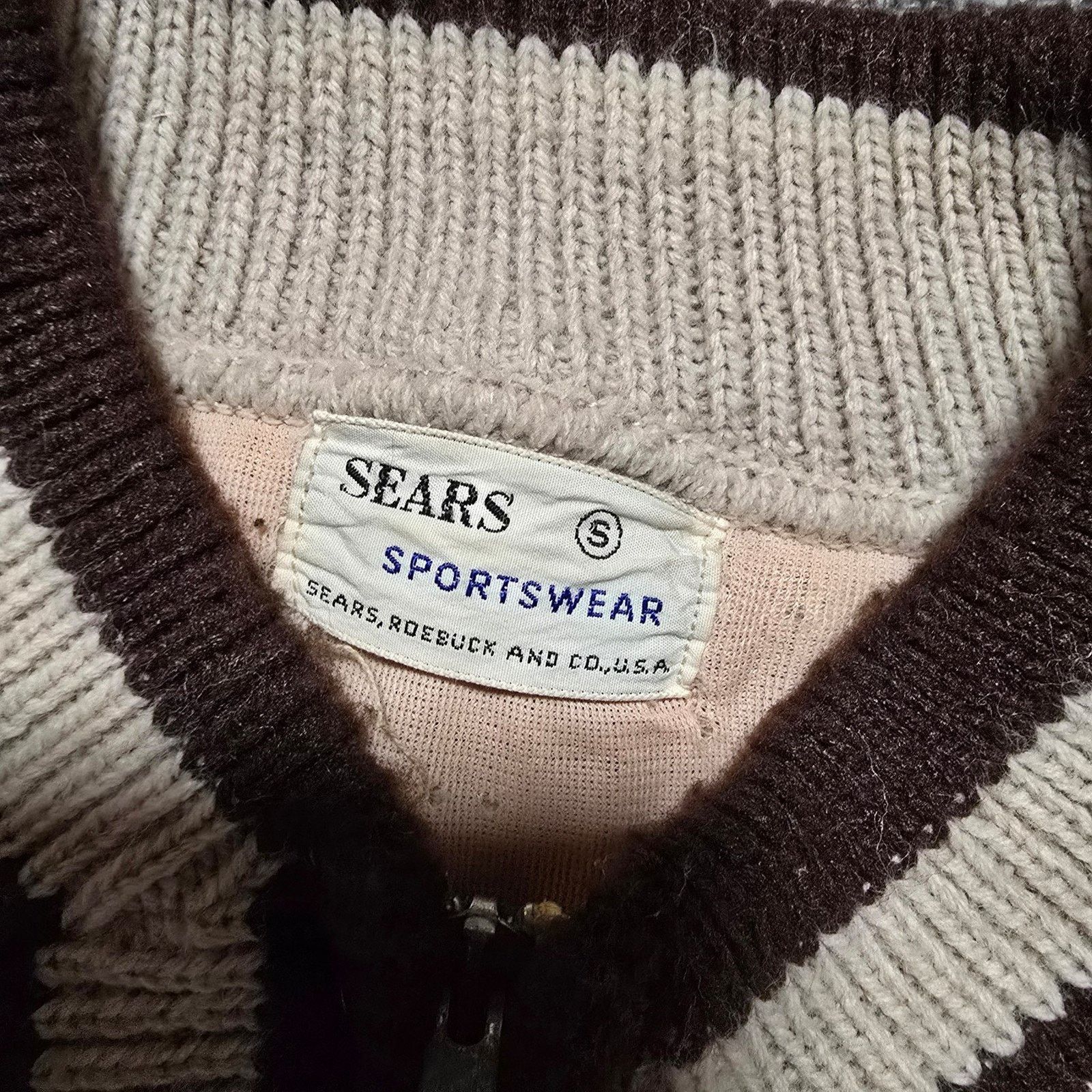 Sears Vintage 1970s Lambs Wool Cardigan Size S / US 4 / IT 40 - 2 Thumbnail