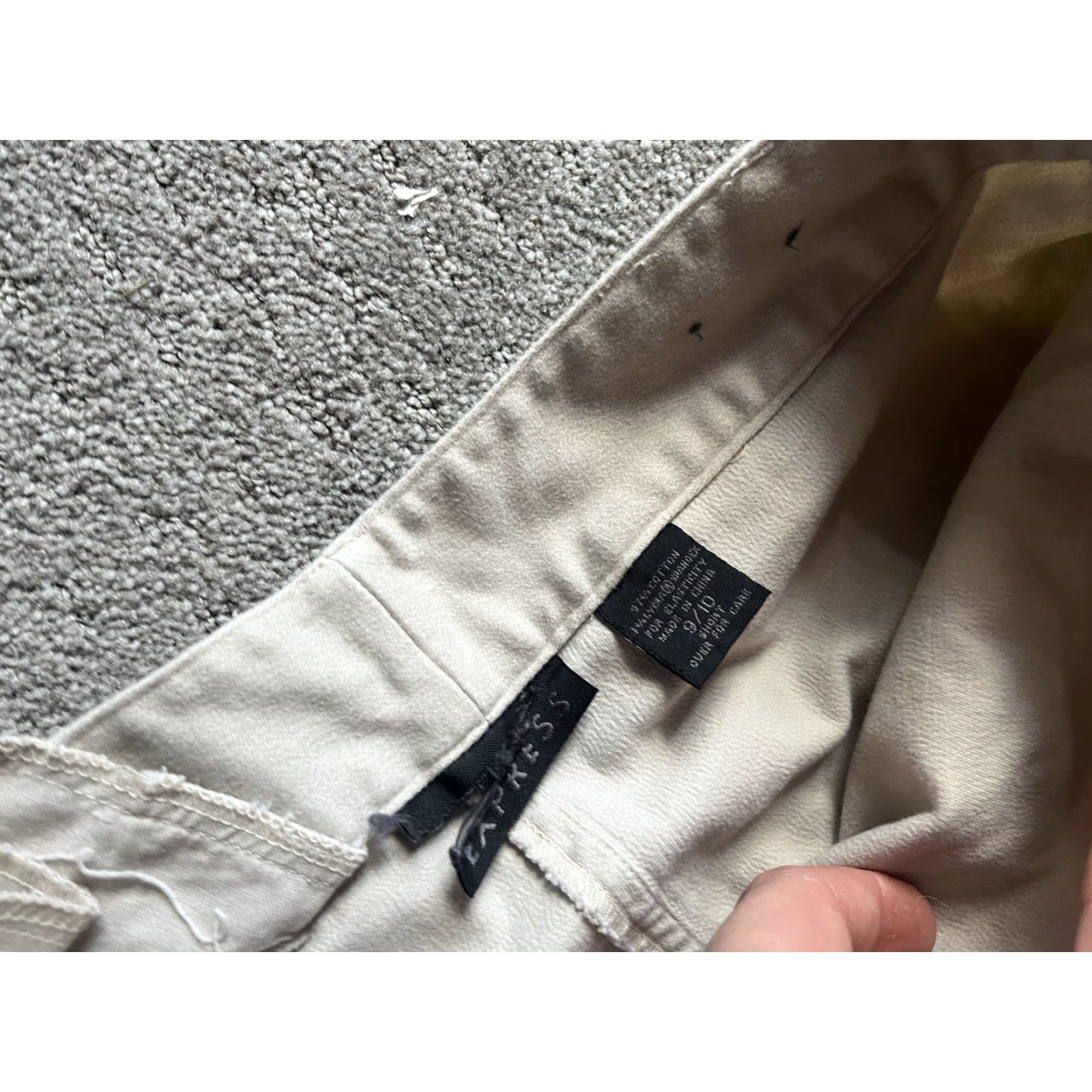 Express VINTAGE Express Womens Chino Pants Size 9/10 Mid-Rise Flat Front Ankle Zip Casual Size 30" / US 8 / IT 44 - 5 Thumbnail