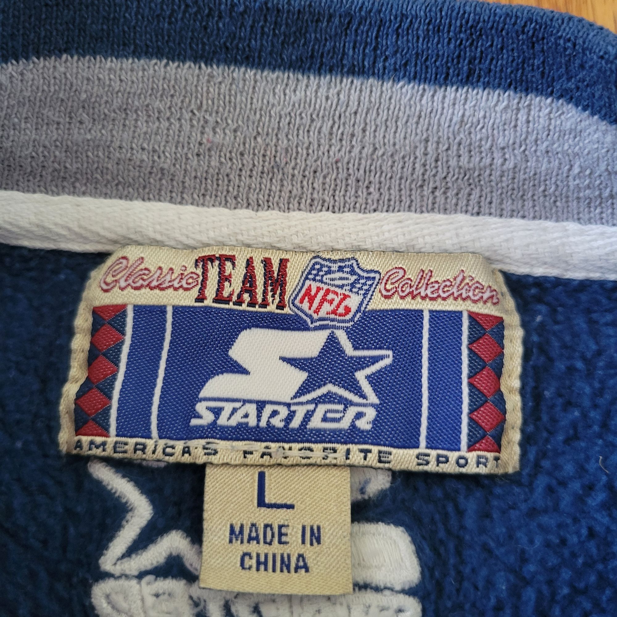 Starter Dallas Cowboys Starter NFL Sweatshirt Blue Embroidered Logo Size US L / EU 52-54 / 3 - 3 Thumbnail